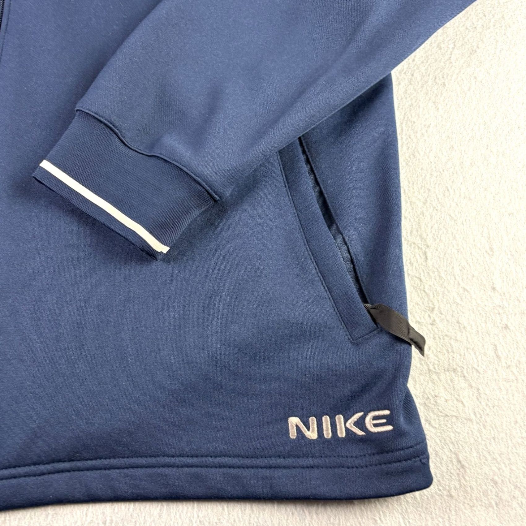 Nike VINTAGE Nike Track Jacket Mens XL Blue Full Zip Embroidered Logo Coat Y2K Size US XL / EU 56 / 4 - 2 Thumbnail