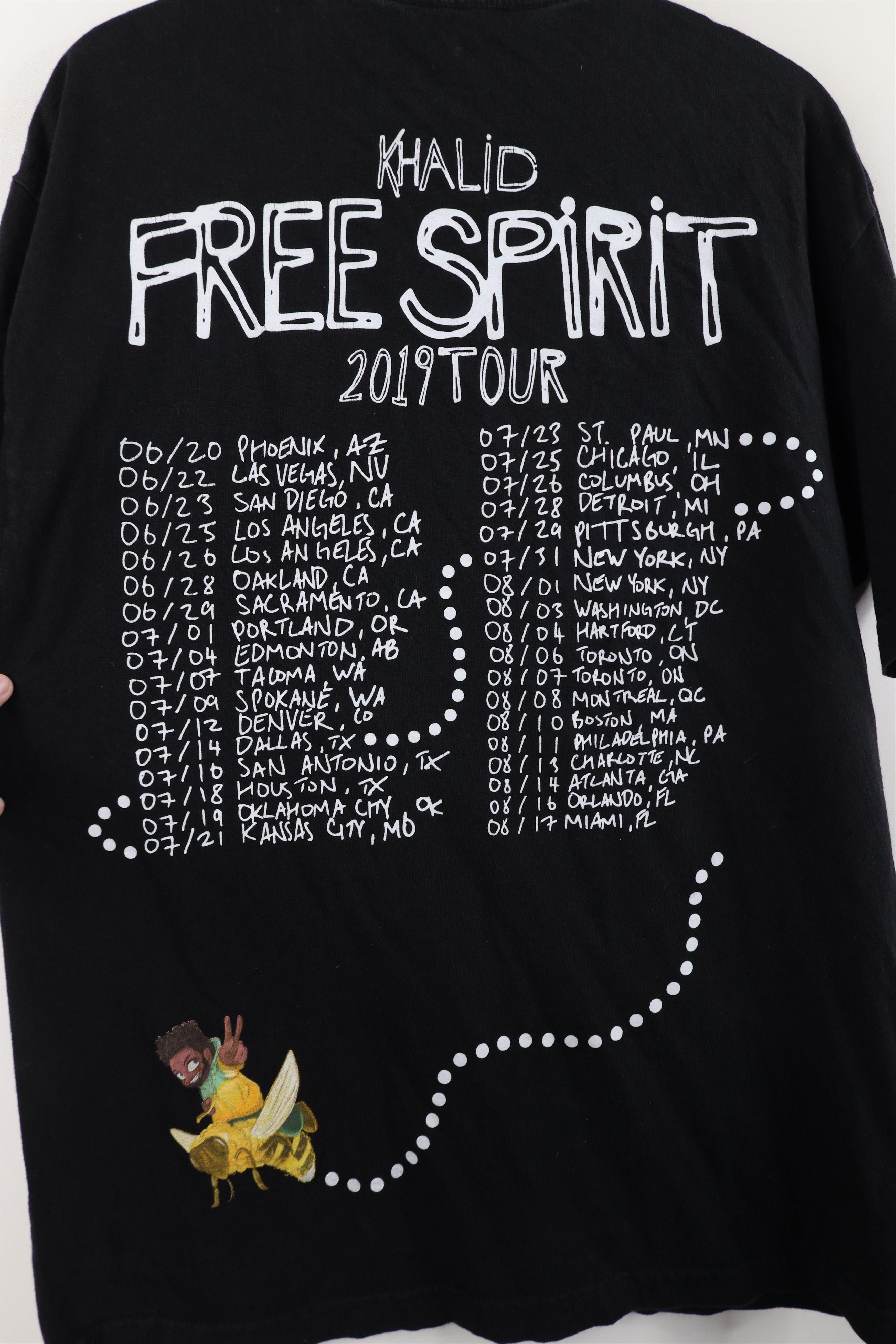 Vintage Streetwear Spirit Tour DJ Khalid Band T-Shirt Black Cotton Size US L / EU 52-54 / 3 - 10 Thumbnail