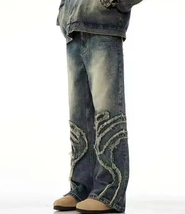 Japanese Brand Kuriyama x Etou Distressed Washed Y2k Denim Size US 28 / EU 44 - 5 Thumbnail