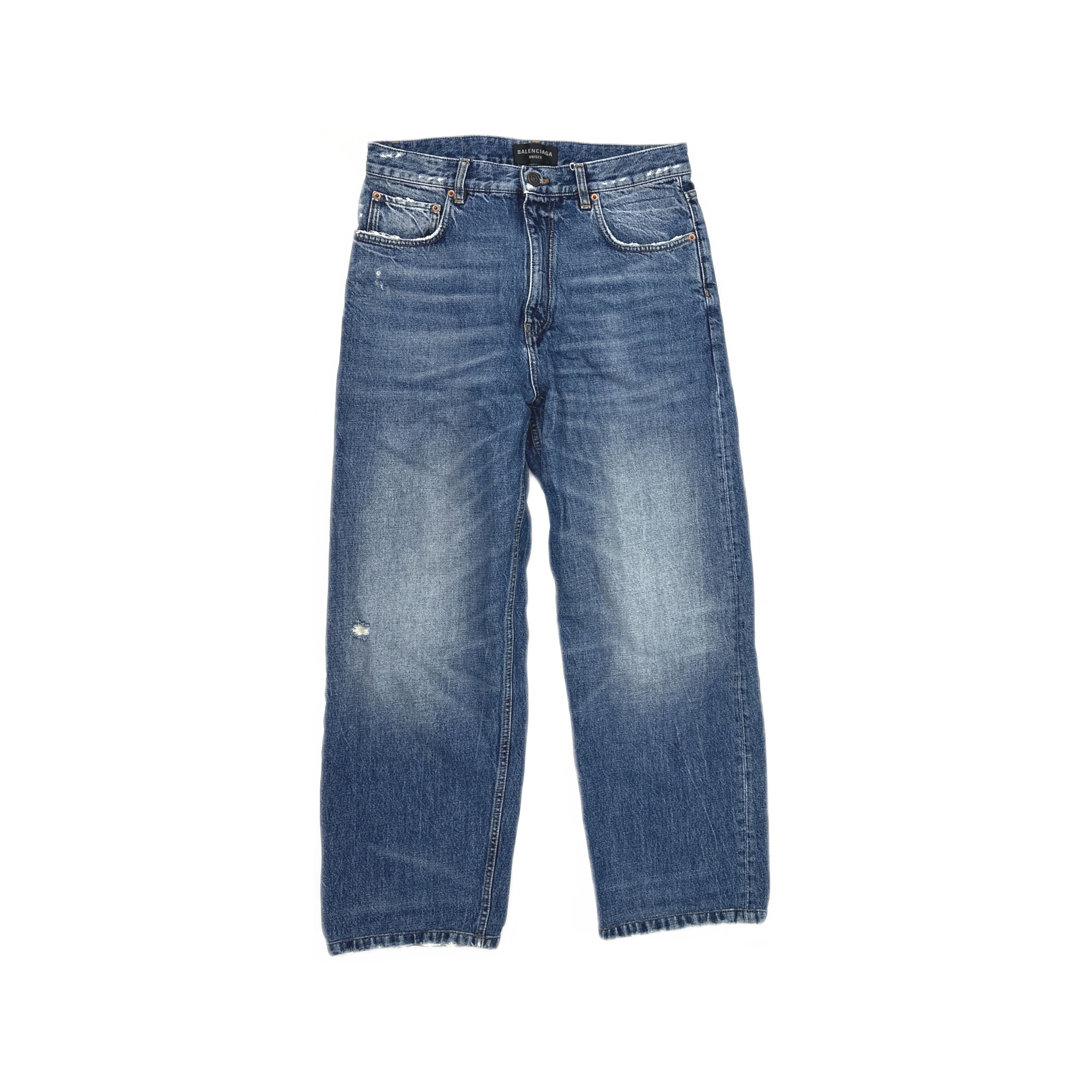 Balenciaga (SAMPLE WASH TAG) Balenciaga F/W 2021 Destroyed Jeans 
