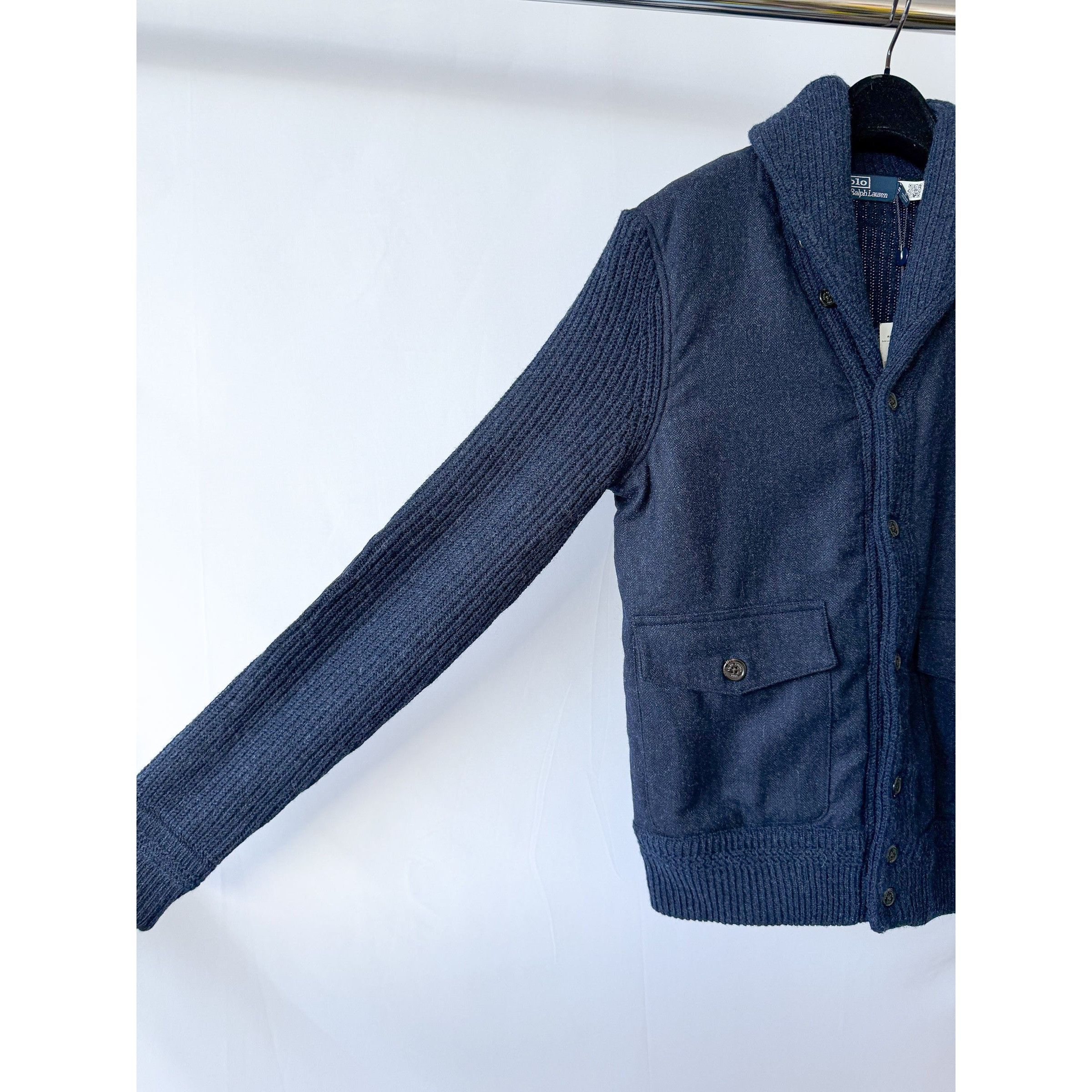 Polo Ralph Lauren Ralph Lauren Polo Shawl Navy Wool Cardigan Size US XS / EU 42 / 0 - 5 Thumbnail