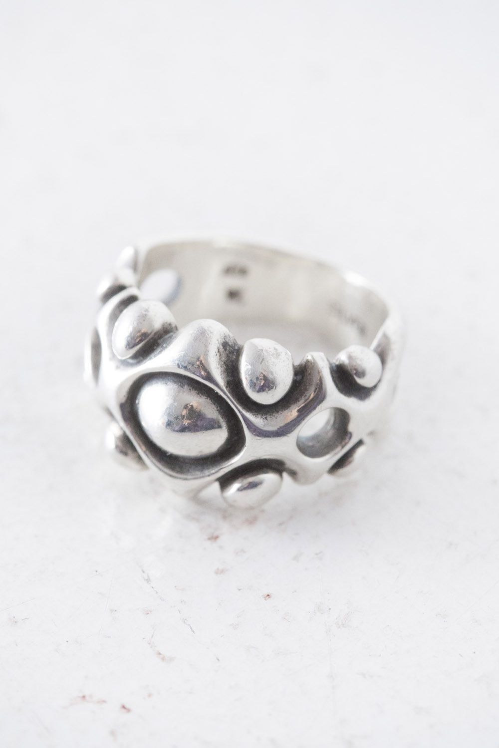 Vintage M's collection sterling silver gothic ring US 6 Size ONE SIZE - 1 Thumbnail