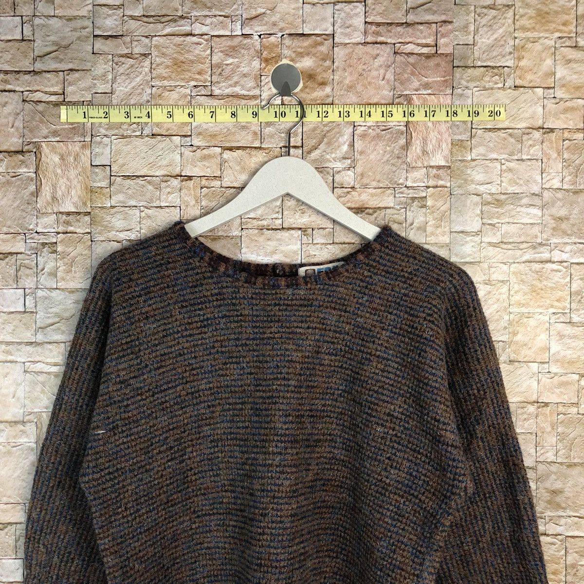 Homespun Knitwear × Japanese Brand × Vintage FDN Brown rainbow vintage Knitwear #A859 Size S / US 4 / IT 40 - 2 Thumbnail