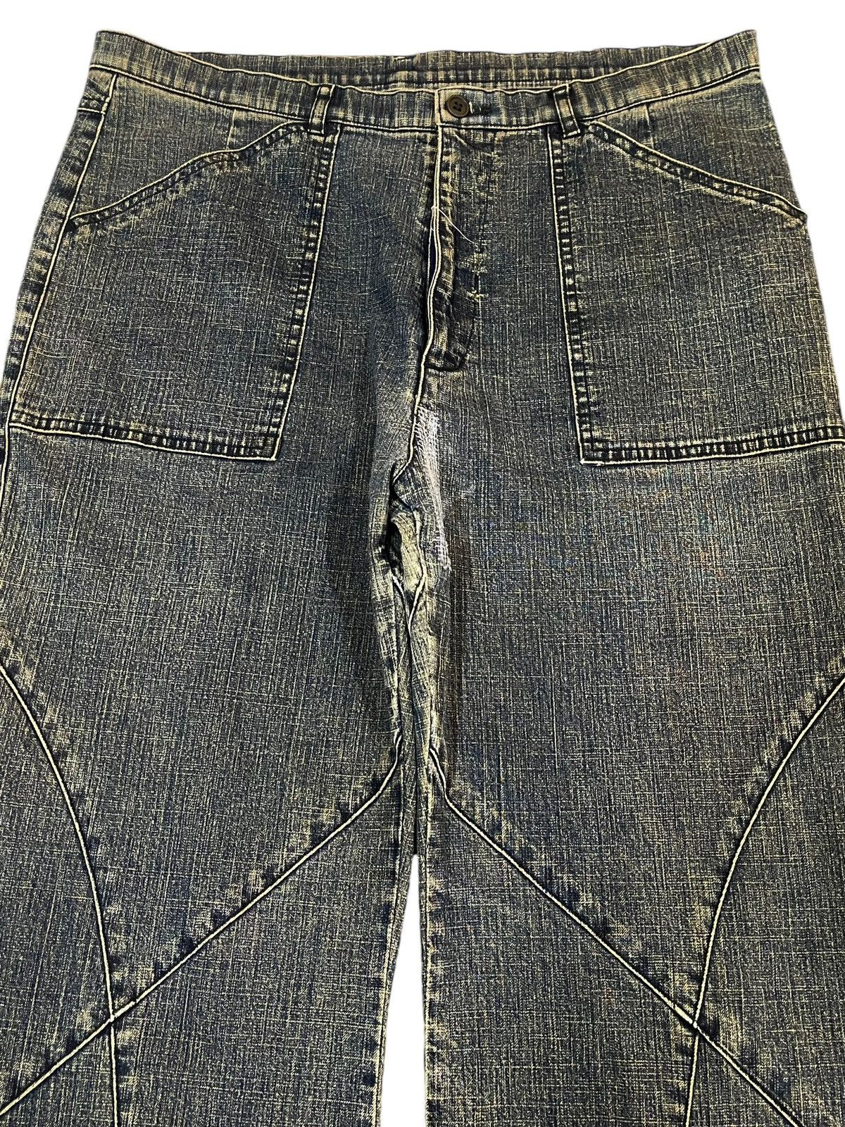 Issey Miyake Vintage Japanese Brand Avant Garde Style Baggy Jeans Size US 32 / EU 48 - 3 Thumbnail