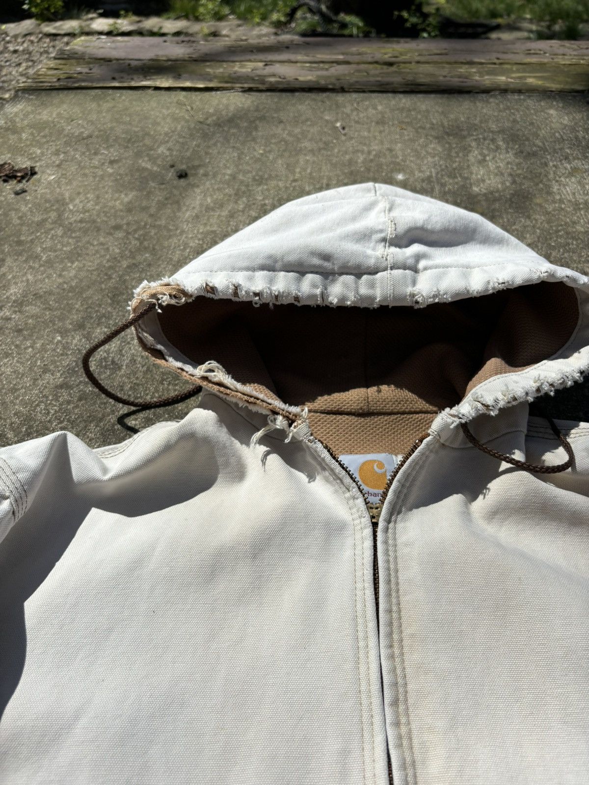 Carhartt × Vintage VINTAGE carhartt work jacket distressed thrashed sunfaded Size US S / EU 44-46 / 1 - 5 Thumbnail