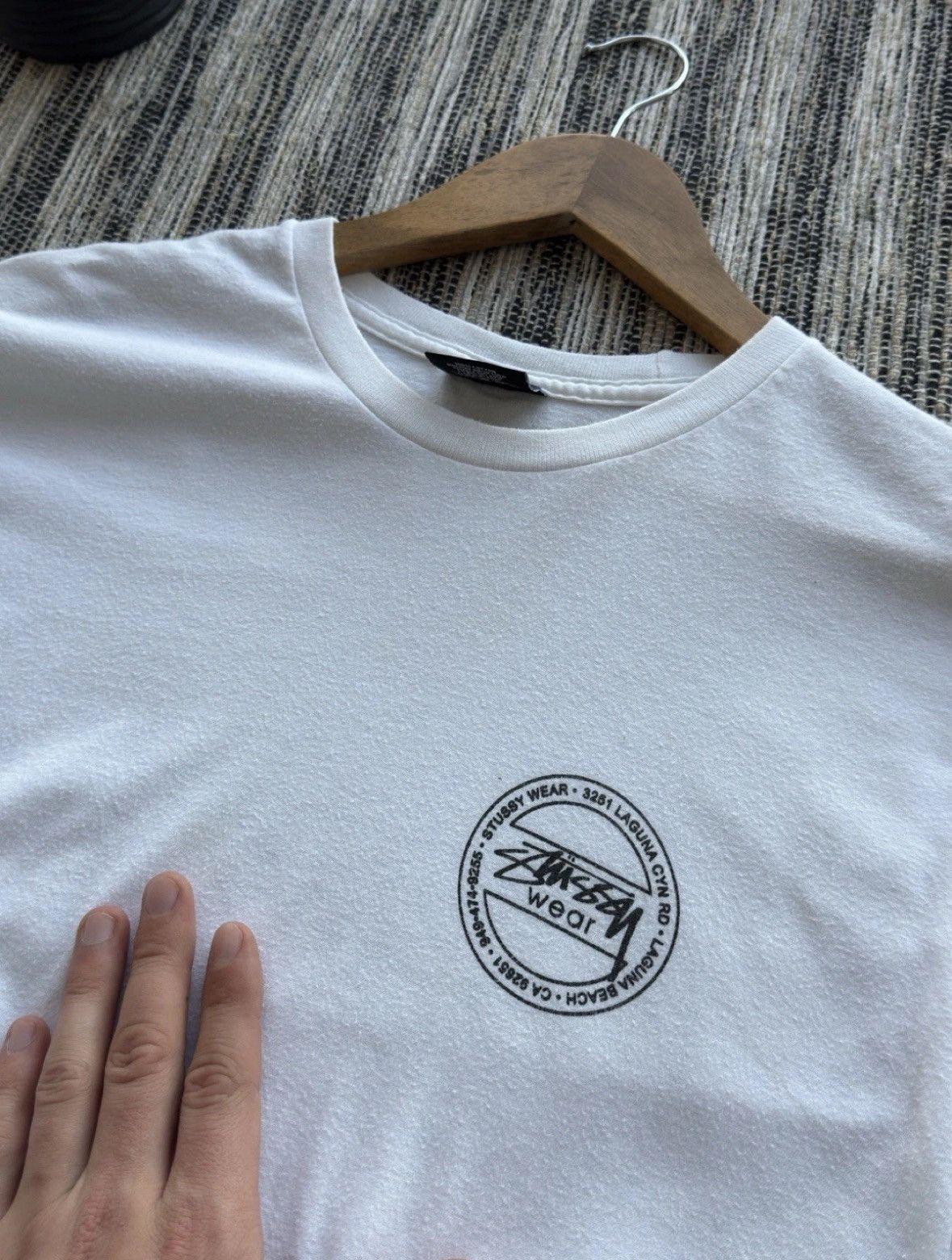 Stussy Stussy Big Logo Classic Y2K White Long Sleeve Size S Men Size US S / EU 44-46 / 1 - 5 Thumbnail