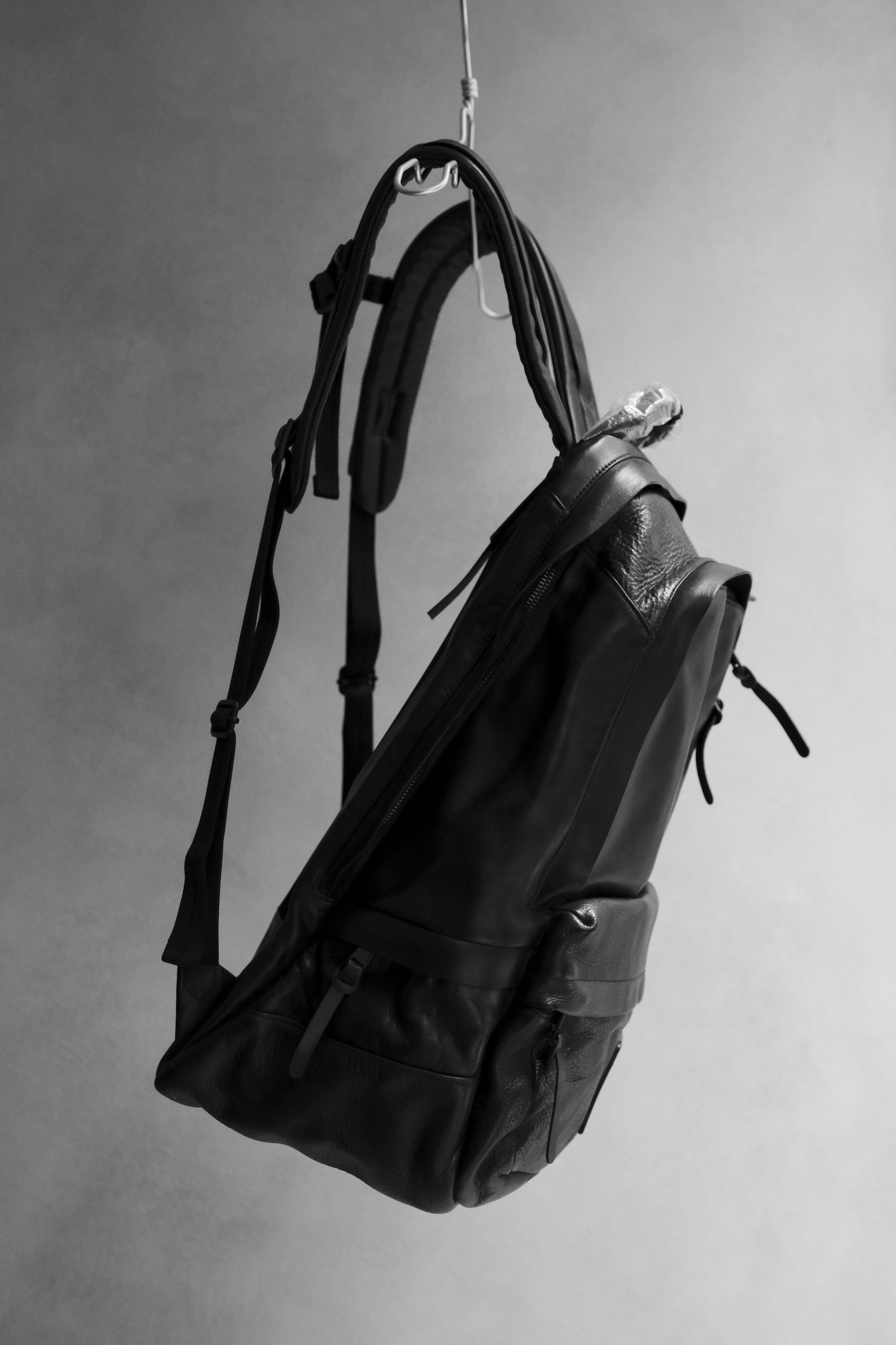 Juun.J JUUN.J Leather Backpack- Black Size ONE SIZE - 11 Thumbnail
