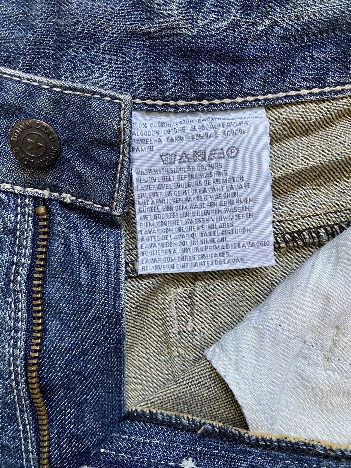 Other Y2K Here There Jeans Scull Embroidered Washed Denim Pants Size US 28 / EU 44 - 13 Thumbnail