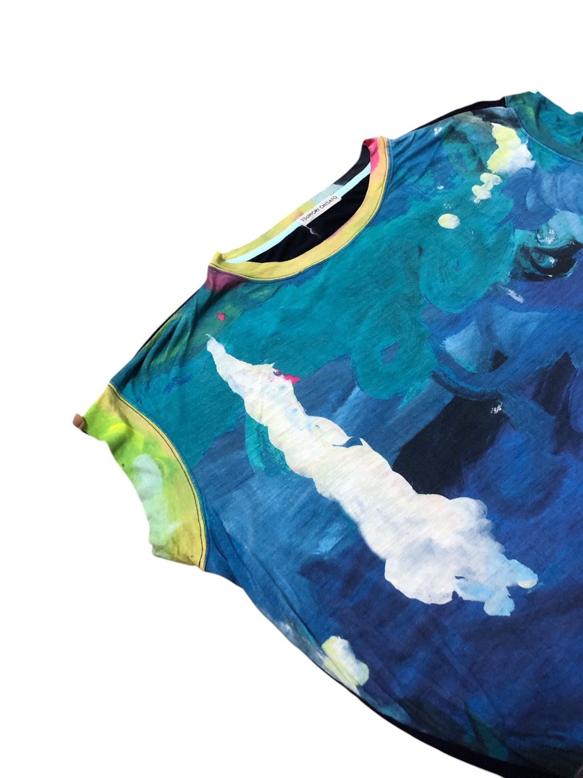Issey Miyake × Japanese Brand × Tsumori Chisato Tsumori Chisato Orca Overprint Graphic sleeveless shirt Size US L / EU 52-54 / 3 - 3 Thumbnail