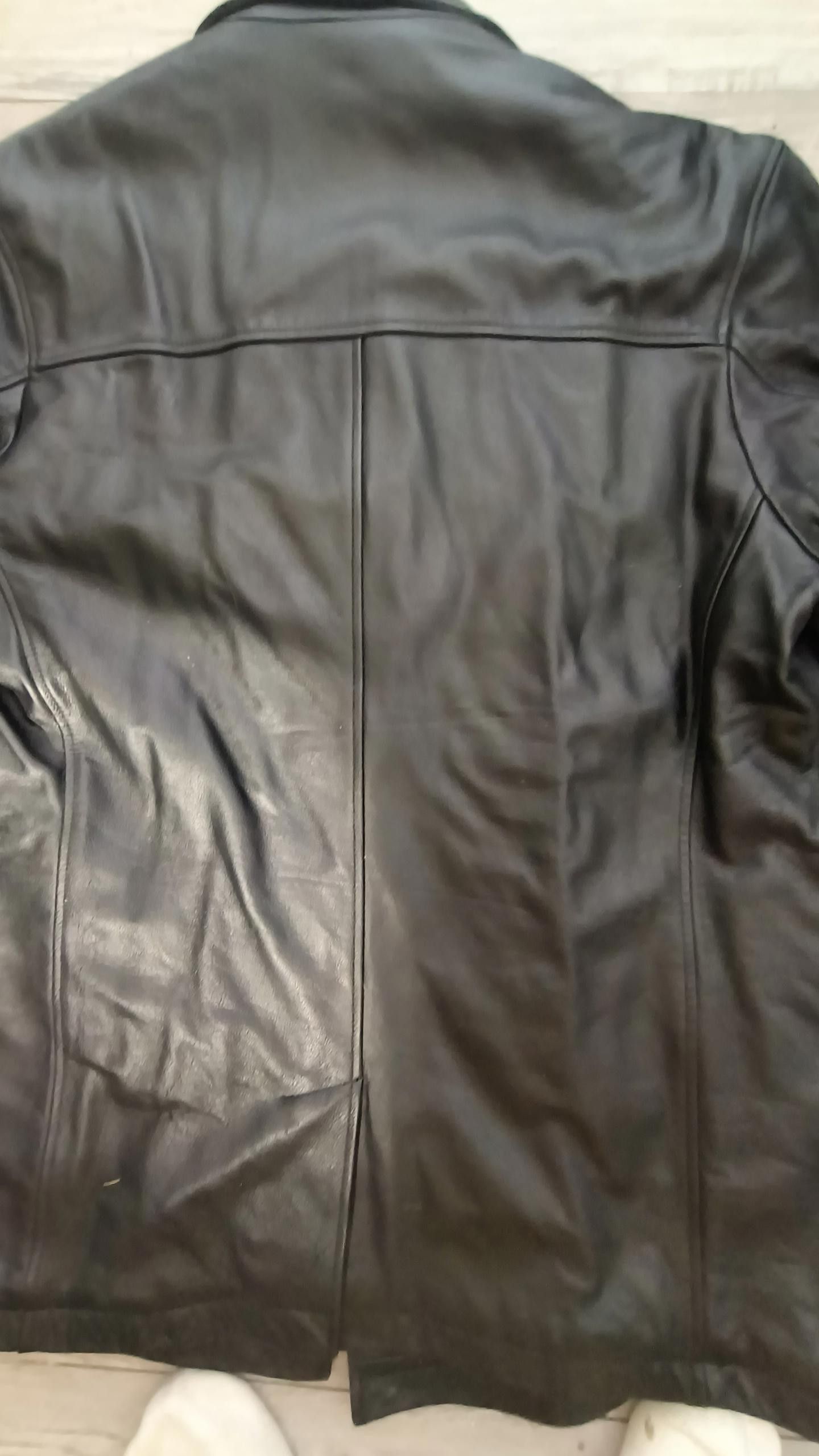 Gap Gap Men's Black Leather Y2k Vintage Peacoat Overcoat Size M Size US M / EU 48-50 / 2 - 9 Thumbnail