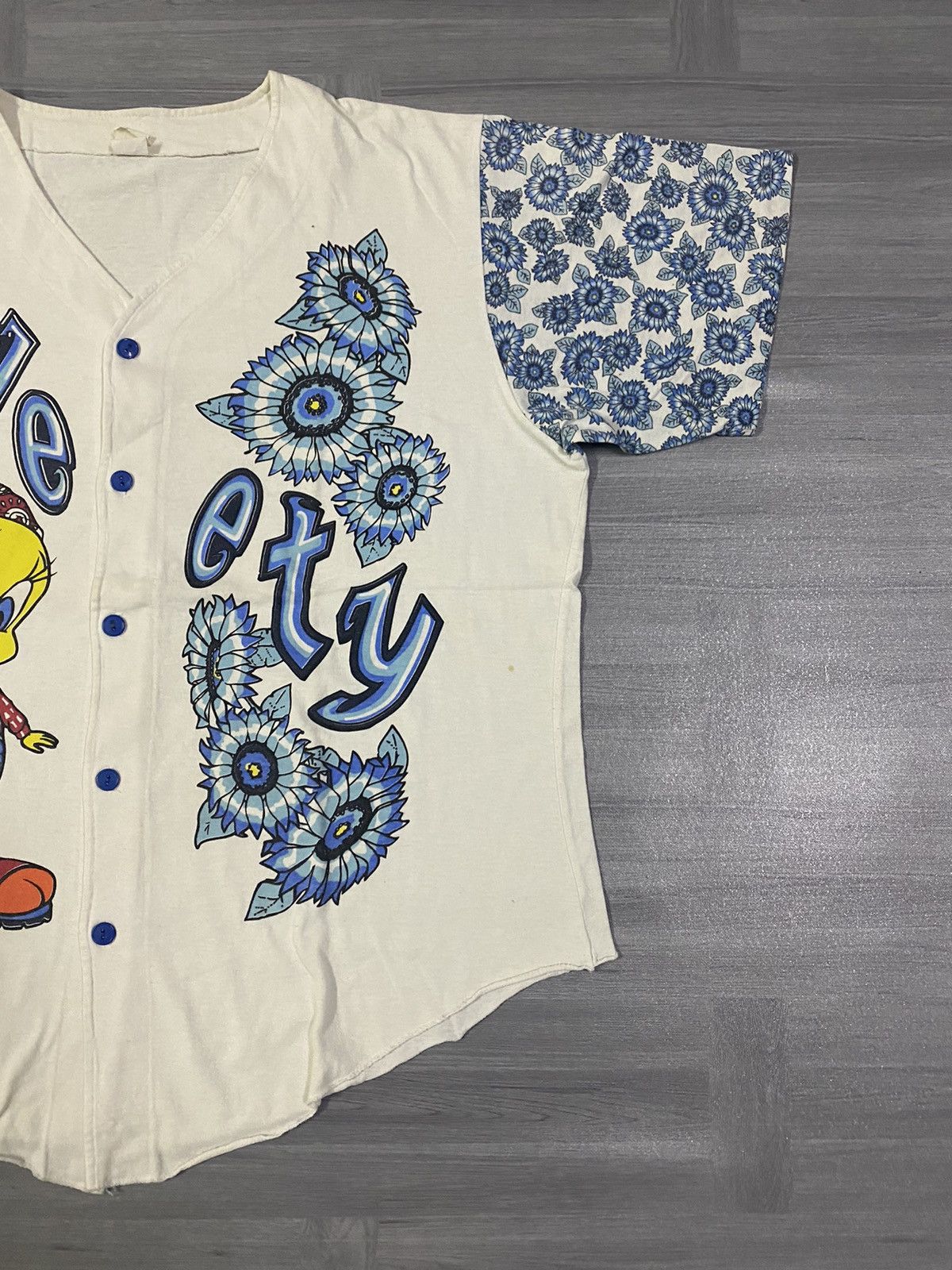 Cartoon Network Vintage 90s Looney Tunes Tweety Ditsy Flora Cartoon Shirt Size US XL / EU 56 / 4 - 4 Thumbnail