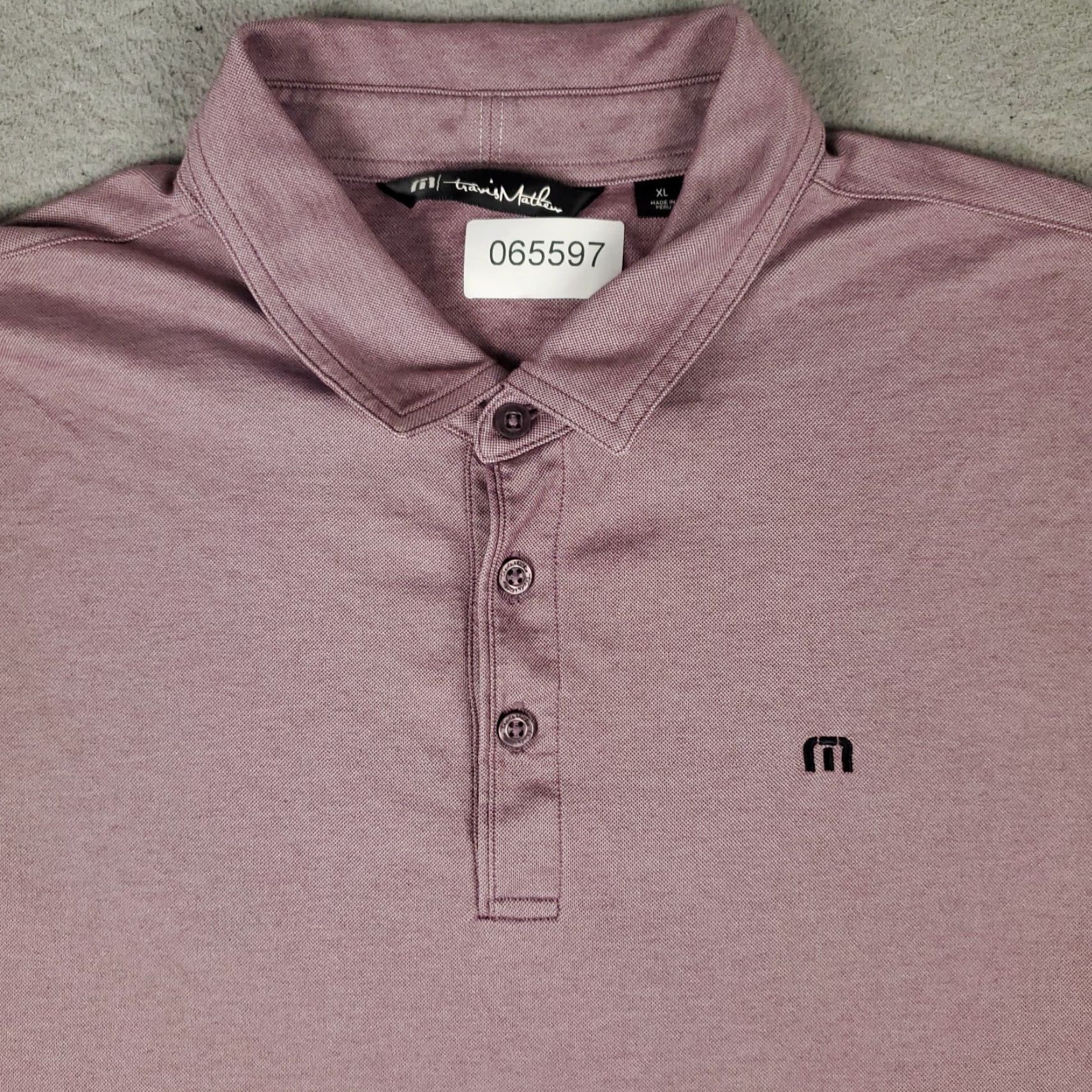 TravisMathew Travis Mathew Polo Shirt Mens XL Burgundy Color Solid Short Sleeve Polo Shirt Mens XL Burgundy Golf Casual Shirt Size US XL / EU 56 / 4 - 2 Thumbnail