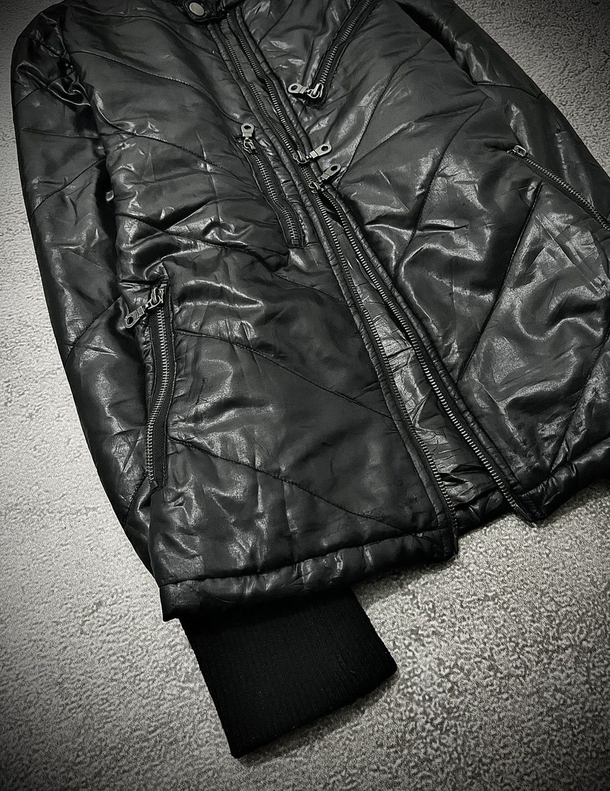 GOSTAR DE FUGA 2000s Fuga Multi Pocket Puffer Biker Jacket Size US M / EU 48-50 / 2 - 3 Thumbnail