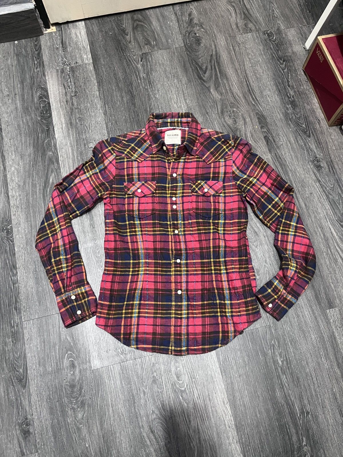 Hysteric Glamour Back Number Women Flannel Shirt Size L / US 10 / IT 46 - 1 Thumbnail