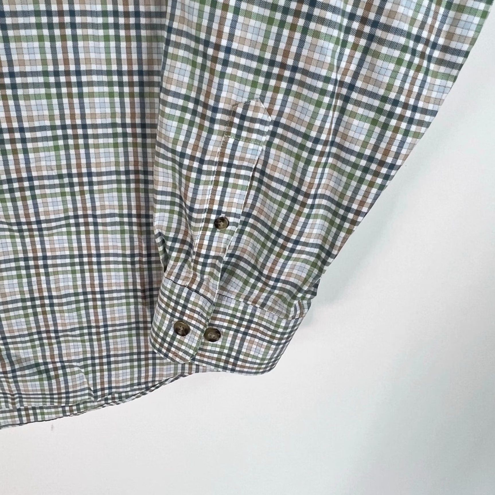 Vintage Cabela's Shirt Plaid Long Sleeve Button Down Mens XL Green Cotton Size US XL / EU 56 / 4 - 2 Thumbnail