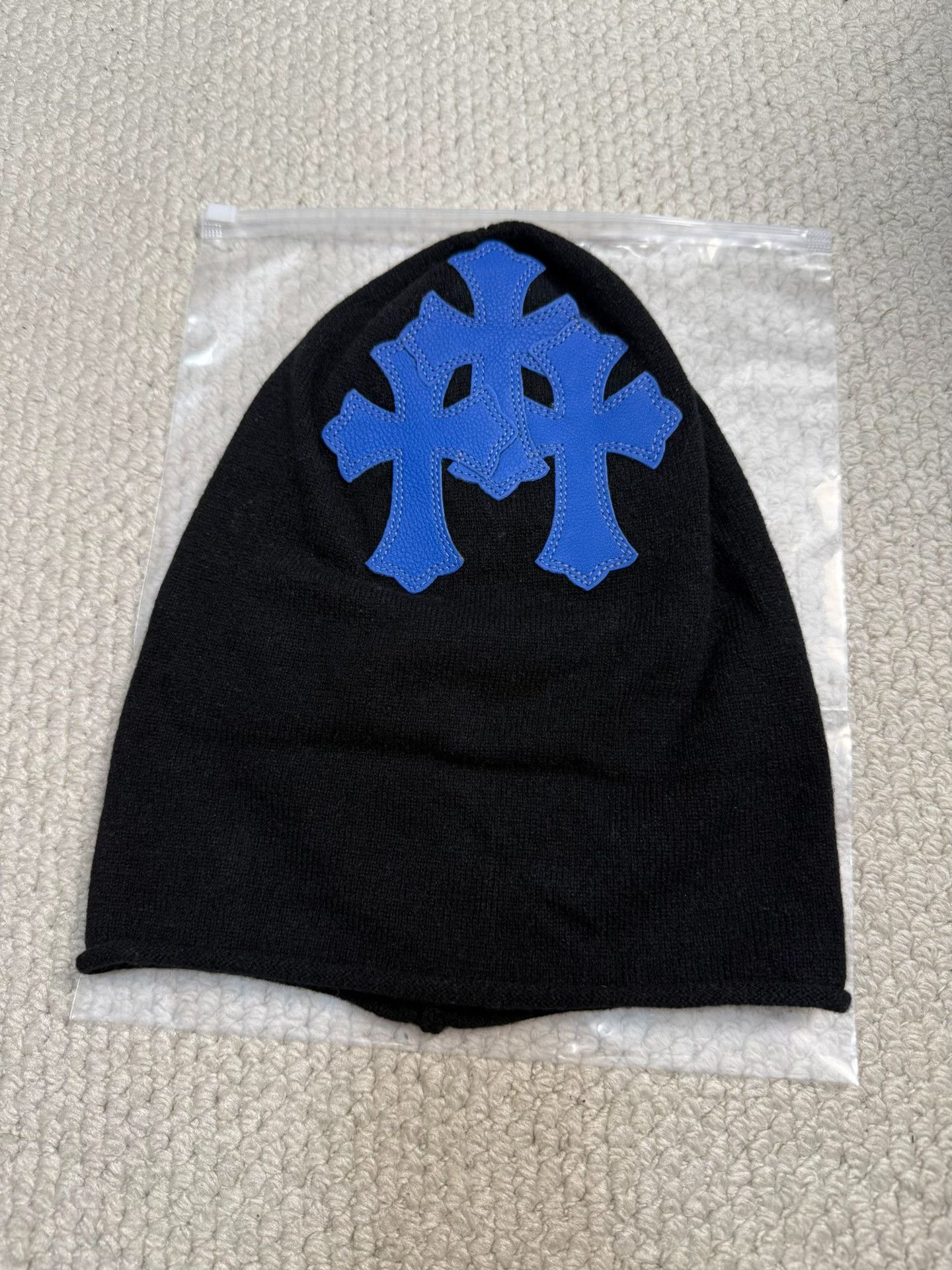 Chrome Hearts Chrome Hearts Blue Cross Cashmere Beanie Size ONE SIZE - 1 Thumbnail