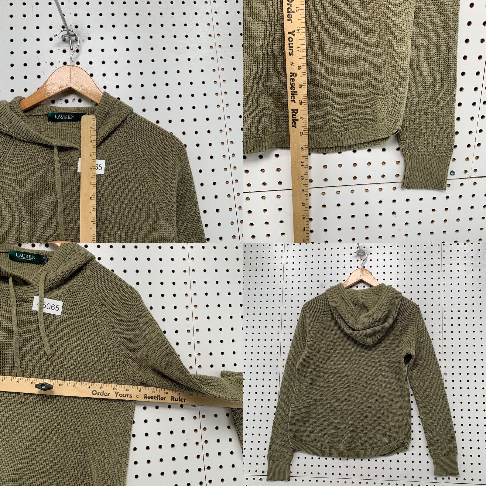 Ralph Lauren Lauren Ralph Lauren Hoodie Women Medium Green Waffle Chunky Knit Size M / US 6-8 / IT 42-44 - 8 Thumbnail