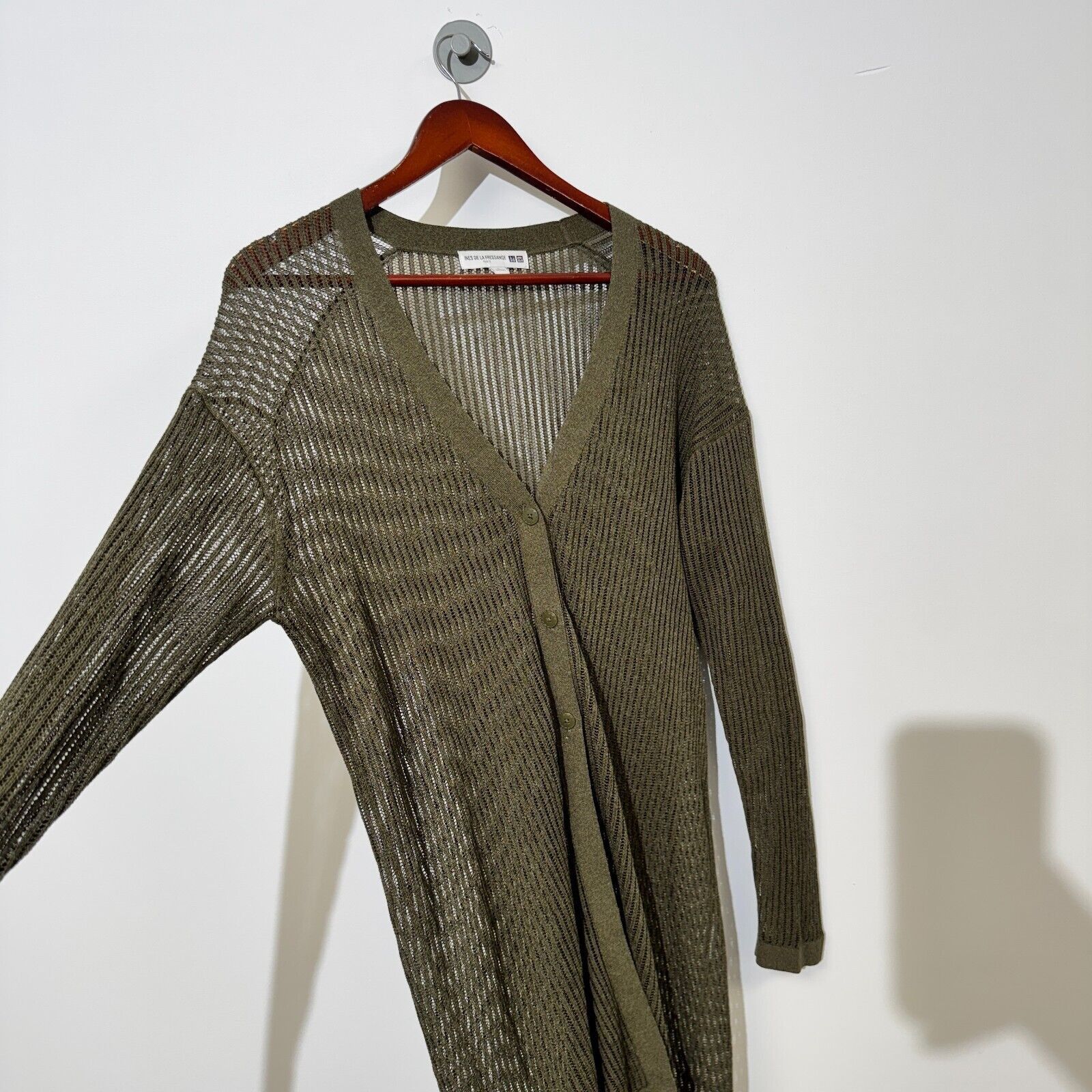Vintage Vintage Ines De La Fressange Green Viscose Cardigan Size L Size US L / EU 52-54 / 3 - 3 Thumbnail