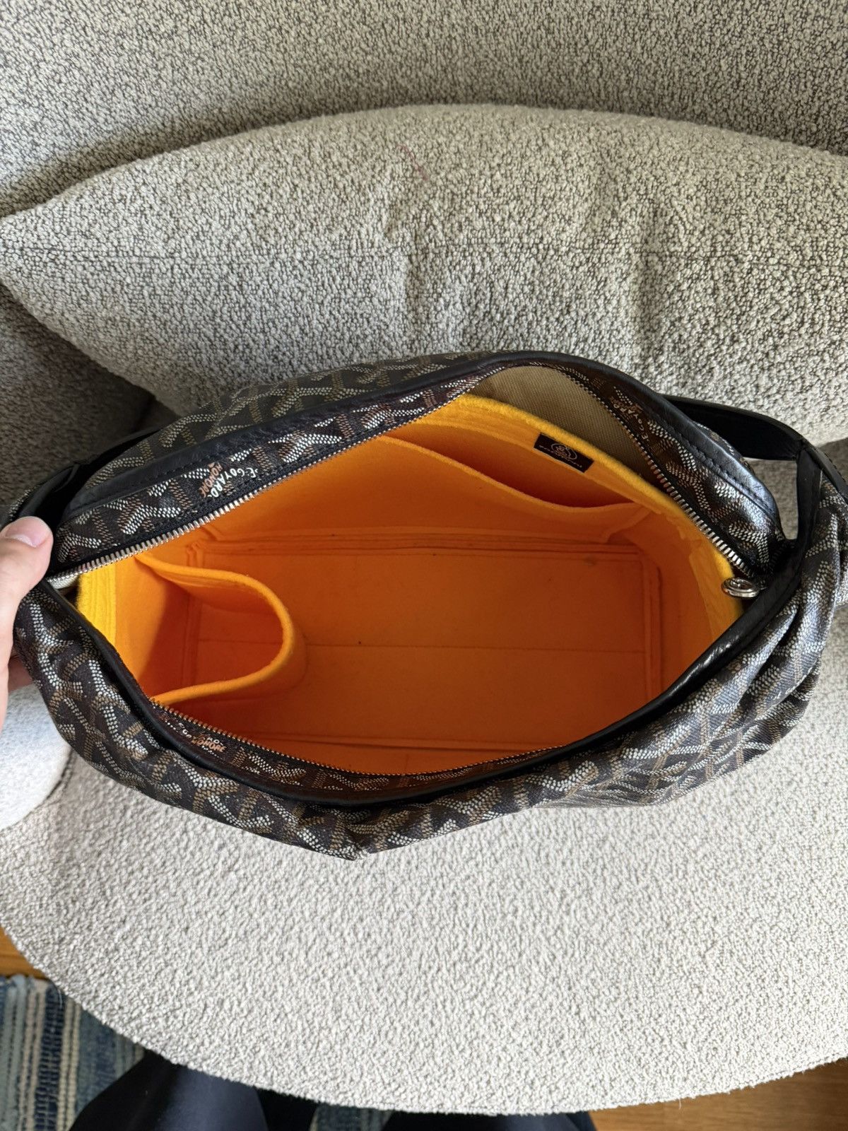Goyard Goyard Hobo Fidji Zip Closure Bag (Black) Size ONE SIZE - 17 Thumbnail