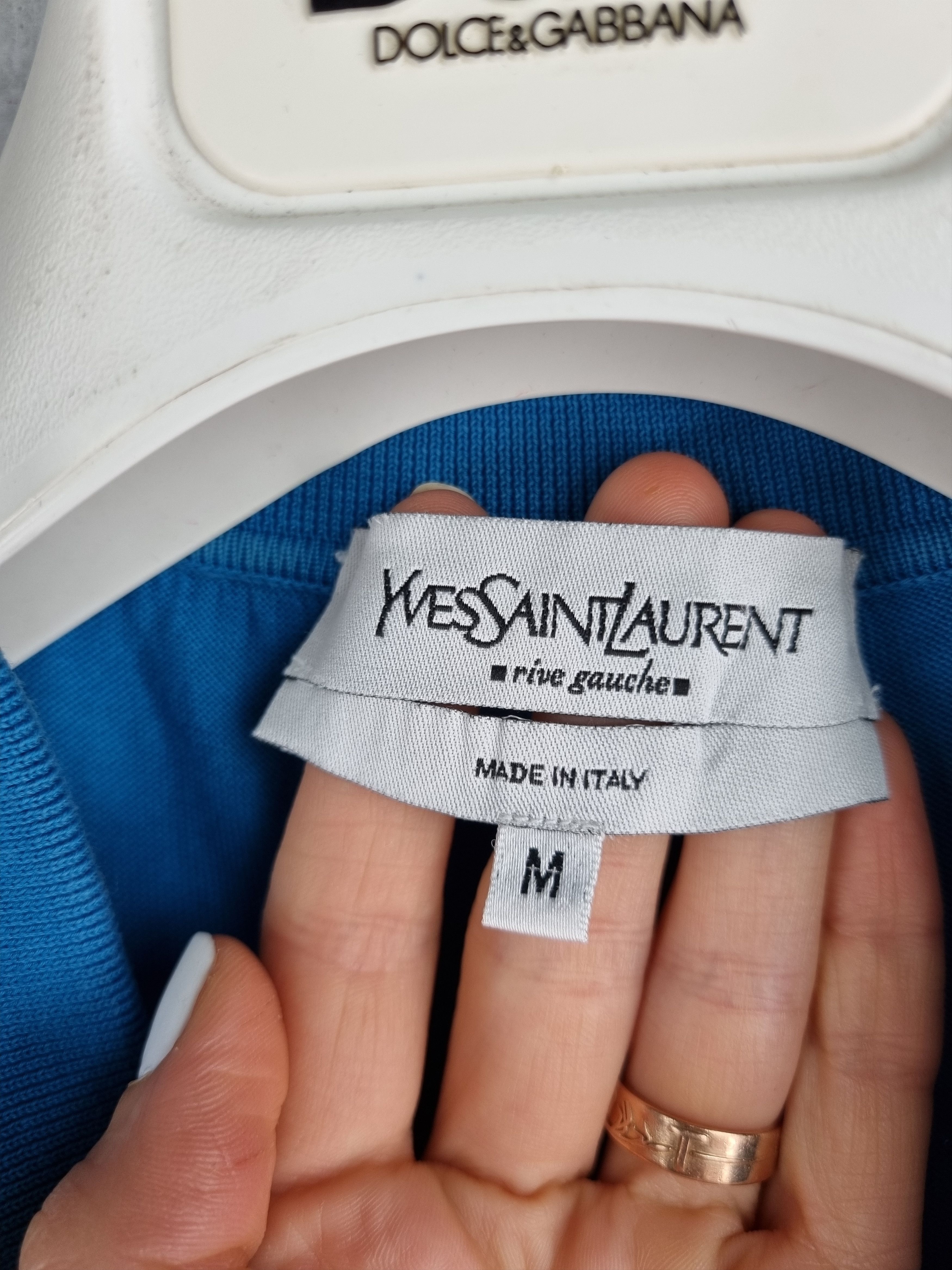 Vintage × Yves Saint Laurent 90s Yves Saint Laurent Pour Homme Vintage Polo Tee Shirt Size US M / EU 48-50 / 2 - 4 Thumbnail