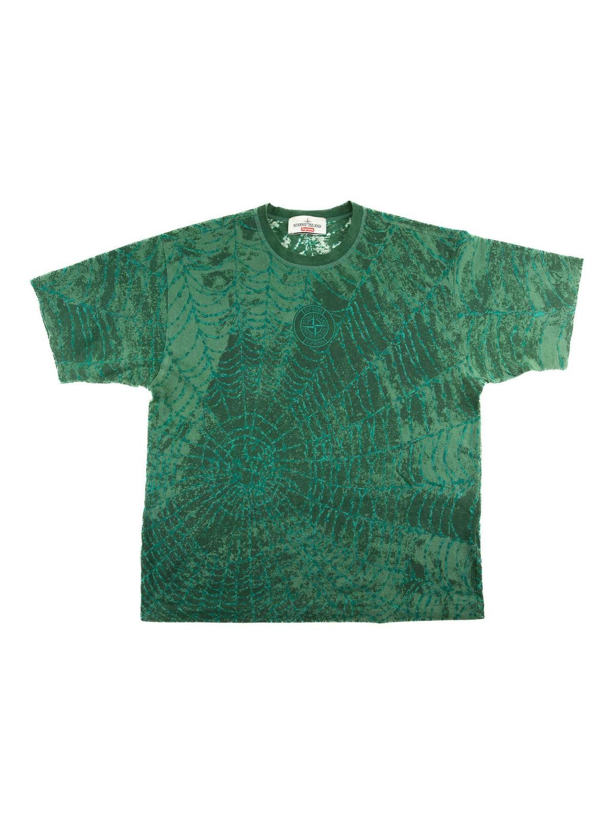 Stone Island Stone Island x Supreme FW23 Dark Green T Shirt Mens Size US S / EU 44-46 / 1 - 1 Thumbnail