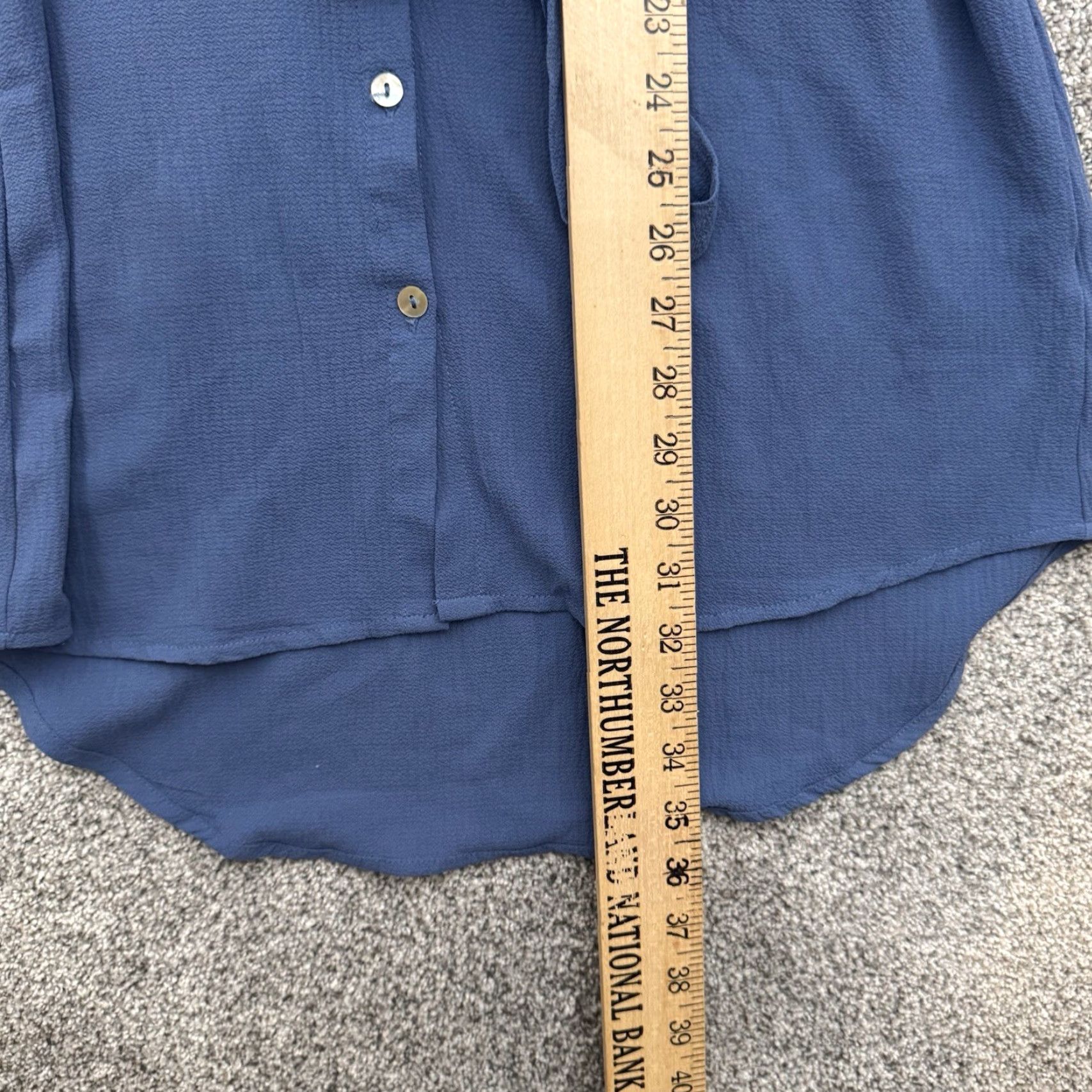 Forever 21 Forever 21 Shirt Dress Belted Mini S Crepe Blue Long Sleeve Office Chic Preppy Size S / US 4 / IT 40 - 2 Thumbnail