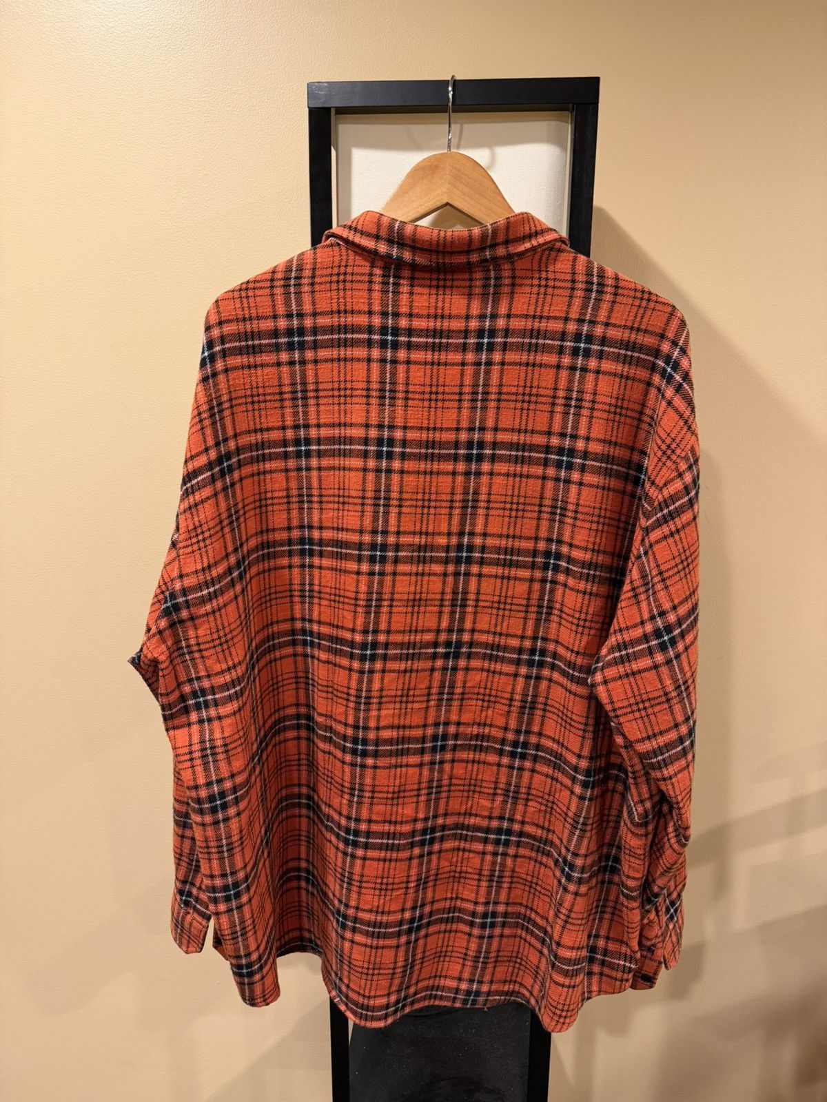 Celine Celine Hedi Slimane FW23 Orange/Red Flannel Button Up Shirt Size US XL / EU 56 / 4 - 2 Thumbnail