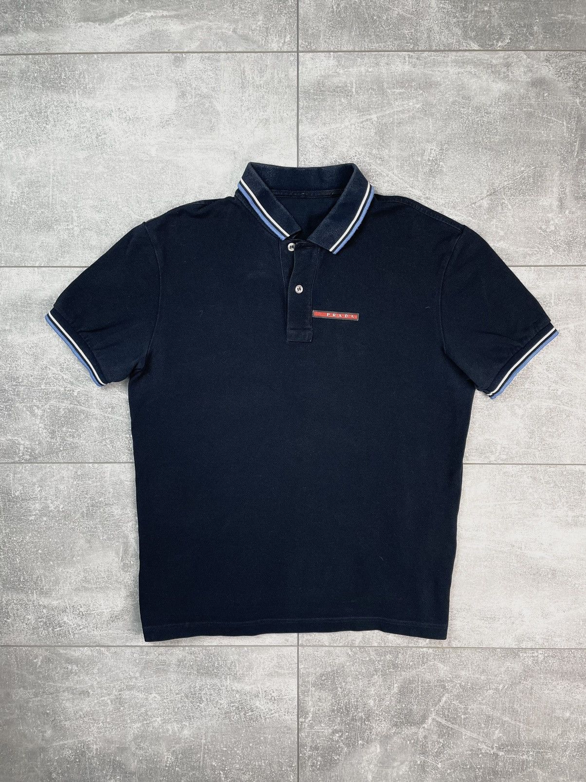 Prada Prada Red Tab Polo Shirt Size US M / EU 48-50 / 2 - 1 Thumbnail