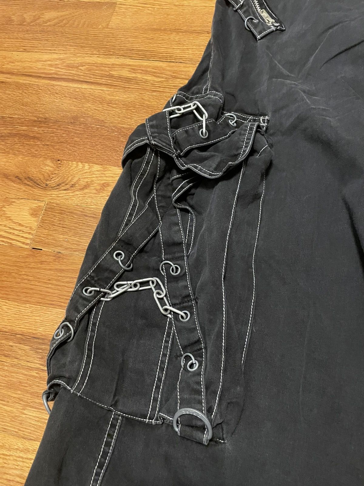 Tripp NYC × Vintage Vintage 90s Y2K Tripp NYC Emo Goth Baggy Distressed Pants Size US 31 - 6 Thumbnail