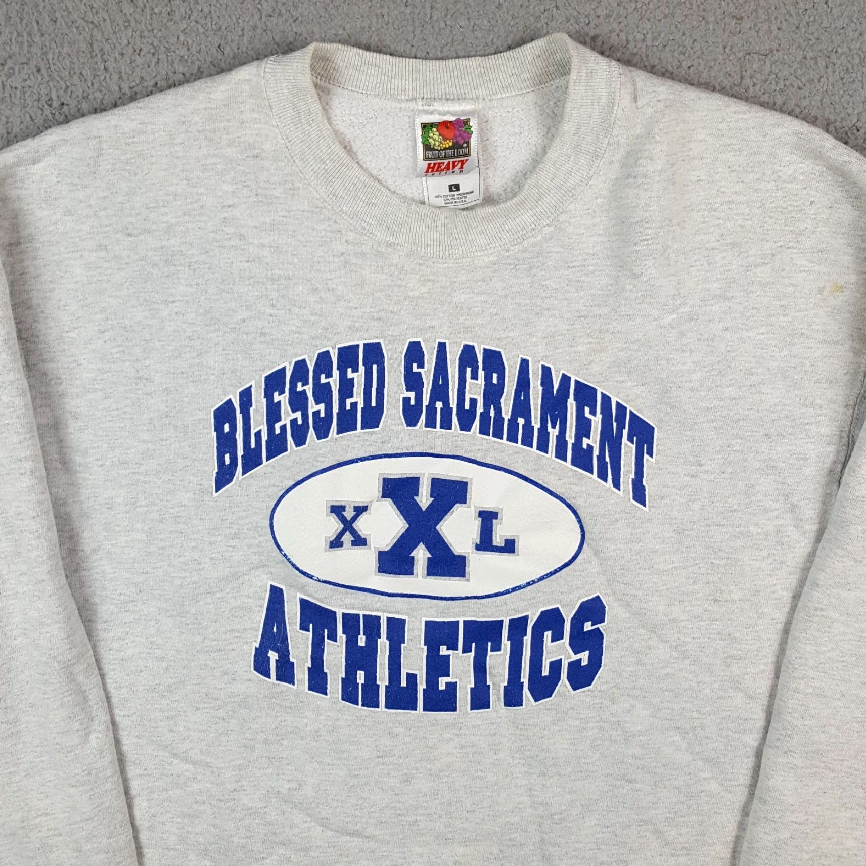 Fruit Of The Loom VINTAGE Blessed Sacrament Size L Religious Jesus Pullover Crewneck Sweatshirt Nike Size US L / EU 52-54 / 3 - 2 Thumbnail