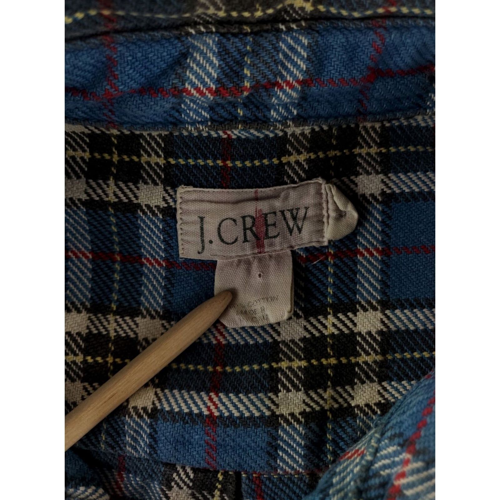 J.Crew VINTAGE J.CREW Shirt Oarsmen Flannel 90s Y2K Button Up Blue Plaid Long Sleeve Mens L Size US L / EU 52-54 / 3 - 2 Thumbnail