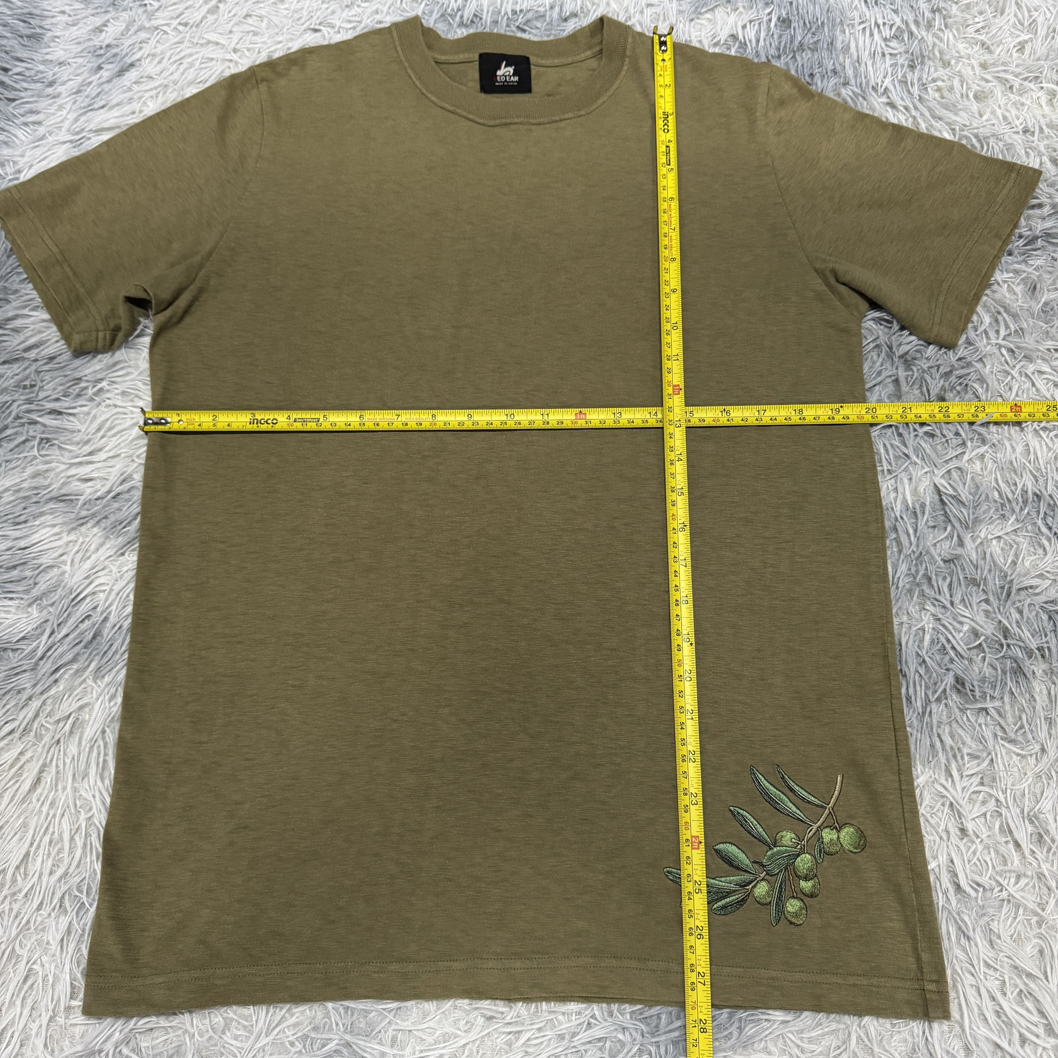 Japanese Brand Japanese Brand Red Ear Olive Plain Sunfaded Tshirt Size US M / EU 48-50 / 2 - 5 Thumbnail