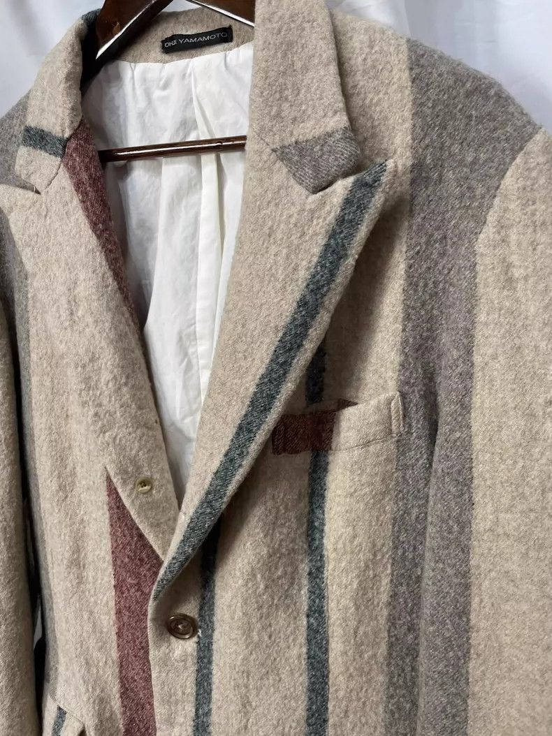 Yohji Yamamoto yohji Yamamoto Striped Wool Jacket Size US L / EU 52-54 / 3 - 3 Thumbnail