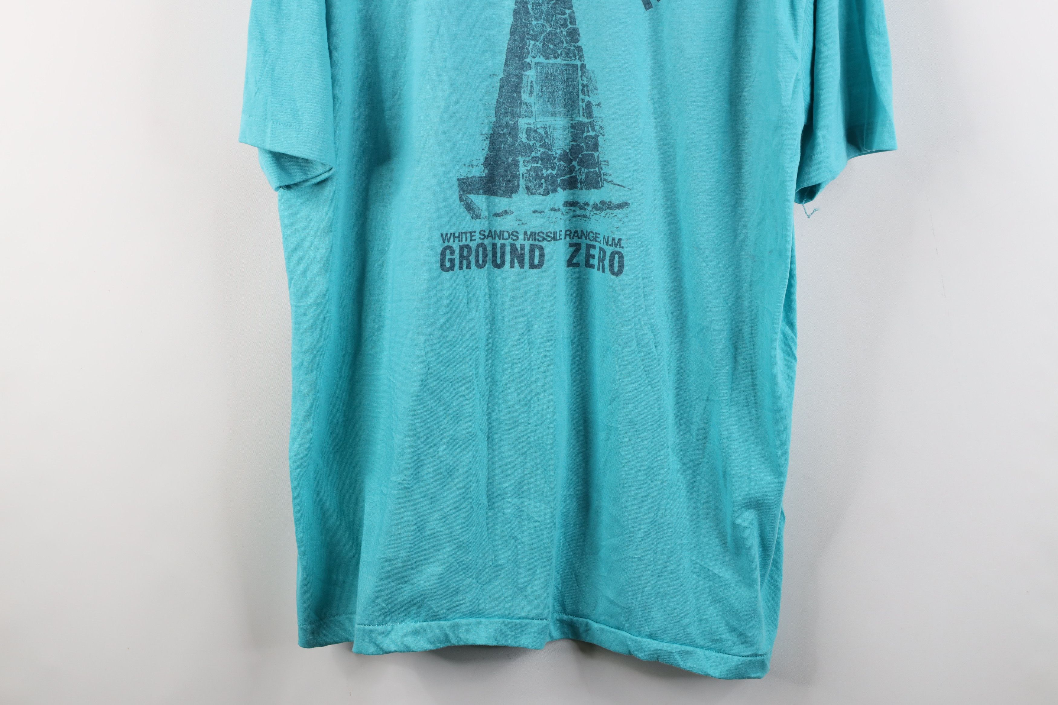 Vintage Vintage 70s Ground Zero White Sands Nuclear Bomb T-Shirt USA Size US XL / EU 56 / 4 - 3 Thumbnail