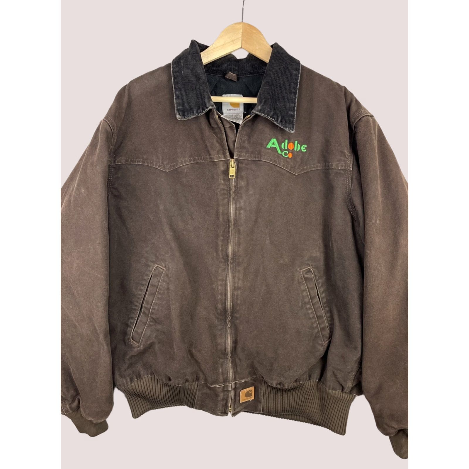 Carhartt Vintage Carhartt Jacket Mens XL Brown Santa Fe Lined Quilted Corduroy Collar J14 DKB Jacket Size US XL / EU 56 / 4 - 1 Thumbnail