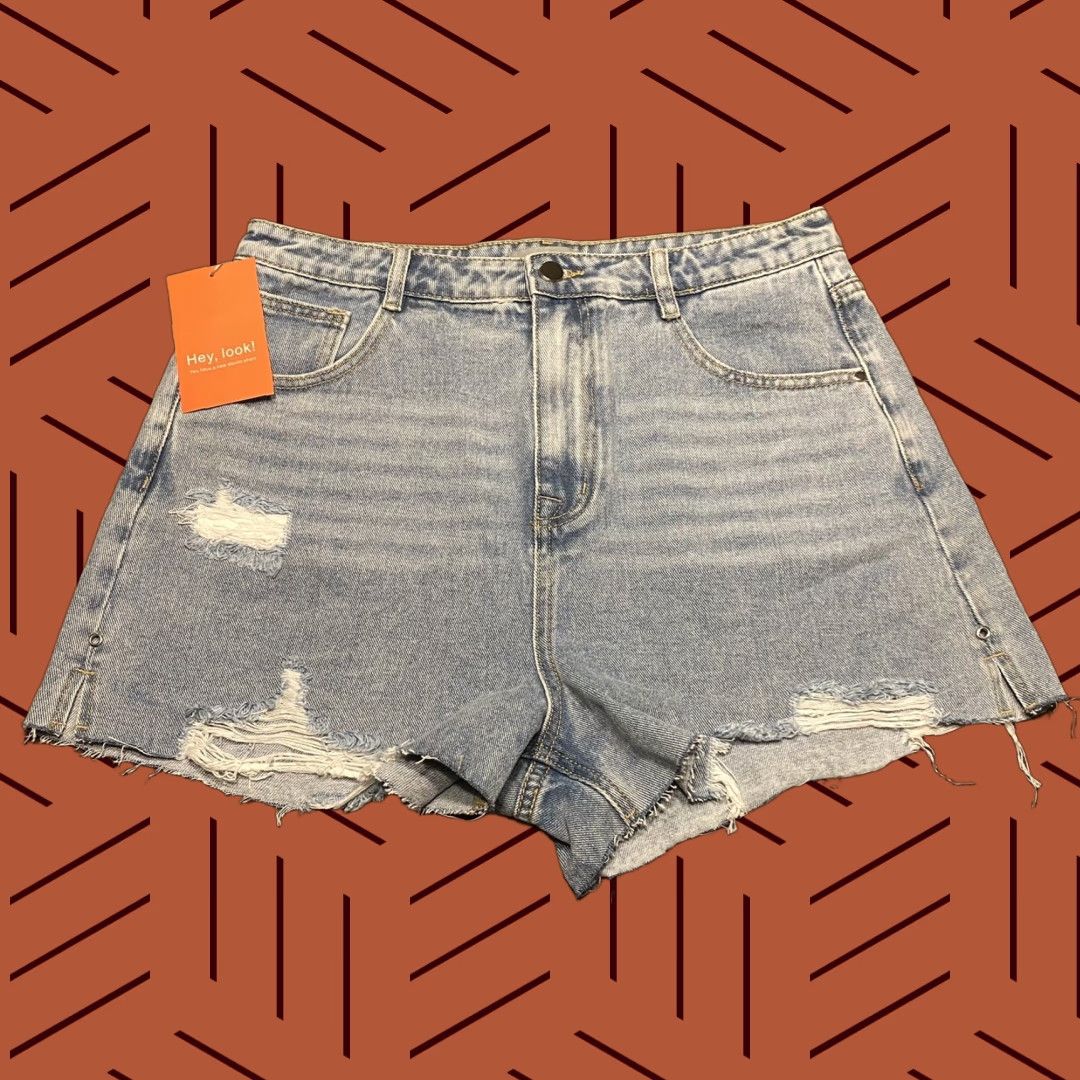Vintage VINTAGE Feelnine Women's Shorts XL Light Wash Blue Denim Mom 31" Waist 3" Inseam Jeans Size 40" / US 18 - 1 Thumbnail