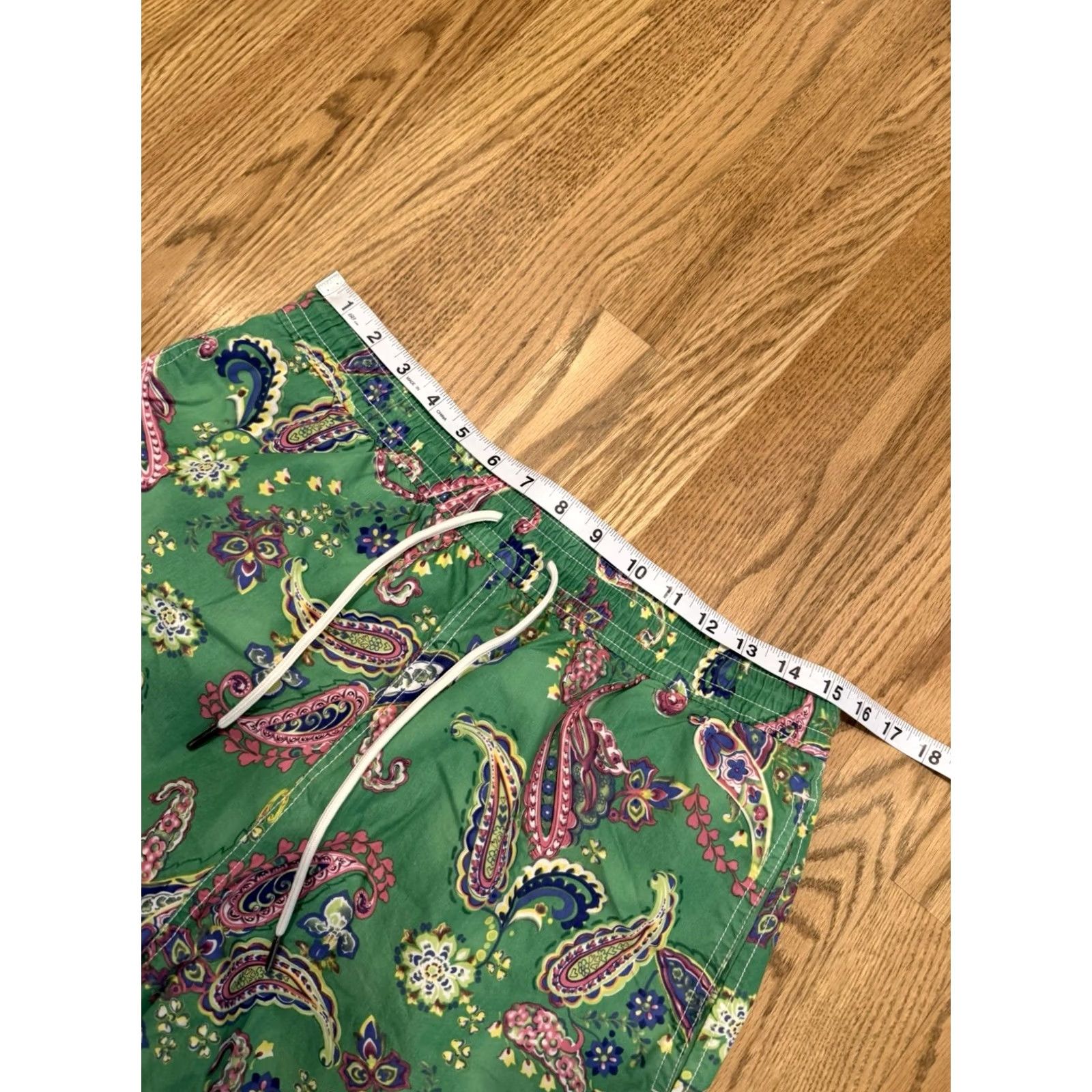 Polo Ralph Lauren Polo Ralph Lauren Shorts Men’s Medium Paisley Green Swim Trunks Board Drawstring Mens Beach Hawaiian Tropical 90s (if applicable) Size US M / EU 48-50 / 2 - 7 Thumbnail