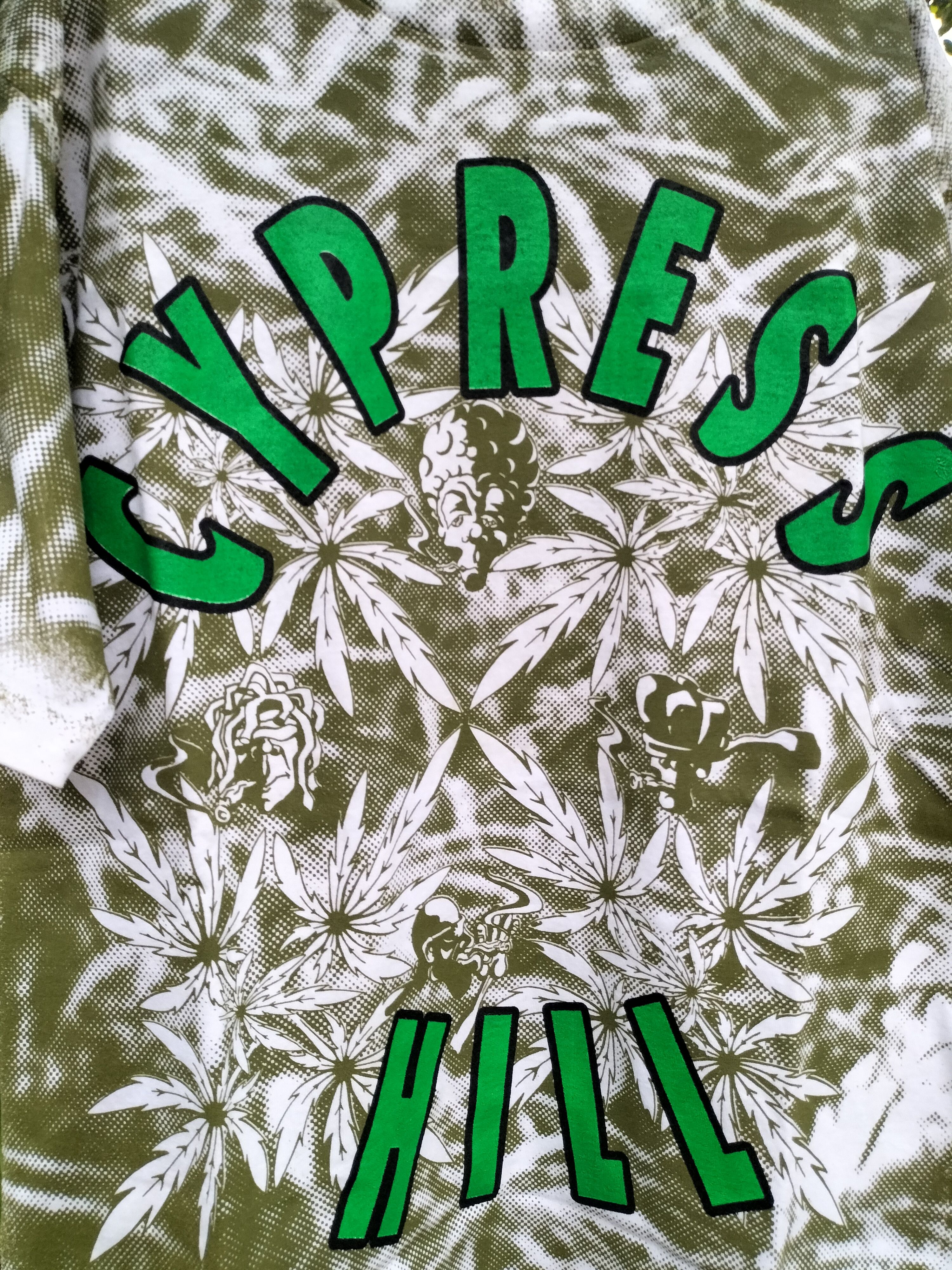 Band Tees 90s Cypress Hill Overprint marijuana Green Line Up Smokes Size US L / EU 52-54 / 3 - 2 Thumbnail