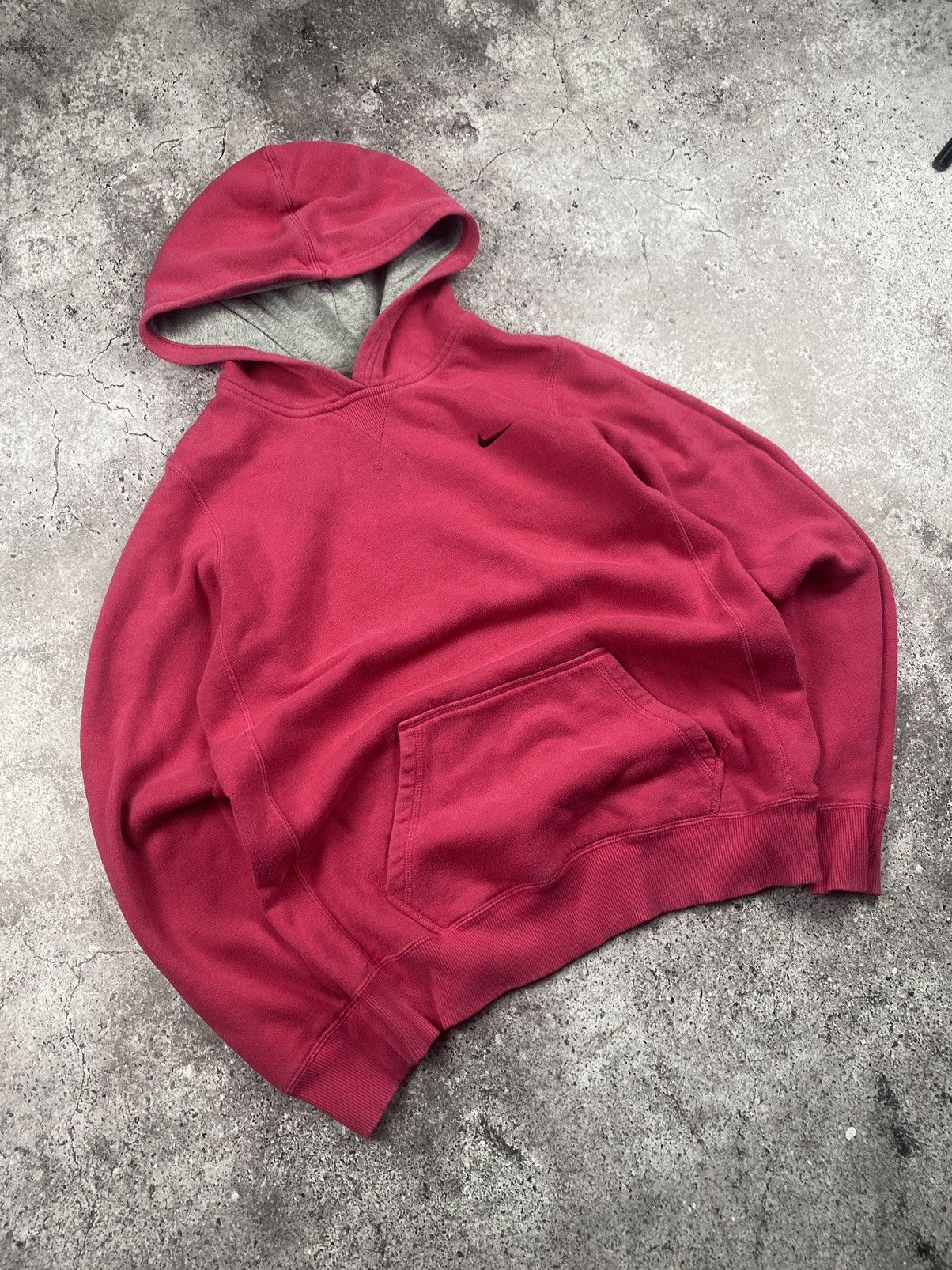 Nike × Vintage Vintage Nike big logo Y2K pink baggy hoodie Size US XS / EU 42 / 0 - 2 Thumbnail