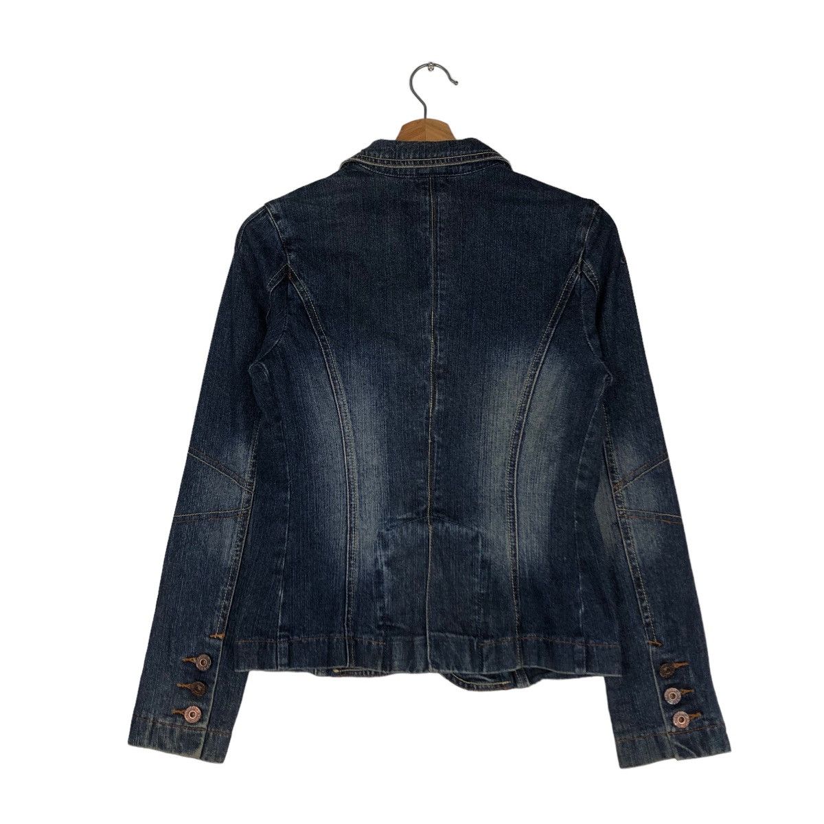 Hysteric Glamour 📌VINTAGE CROPPED BIKER JACKET DENIM EXPOSED JAPAN Size S / US 4 / IT 40 - 6 Thumbnail