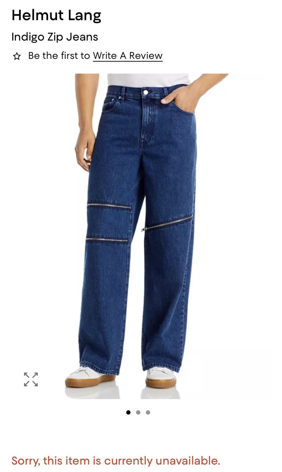 Helmut Lang Helmut Lang Indigo Zip Jeans Size US 29 - 7 Thumbnail