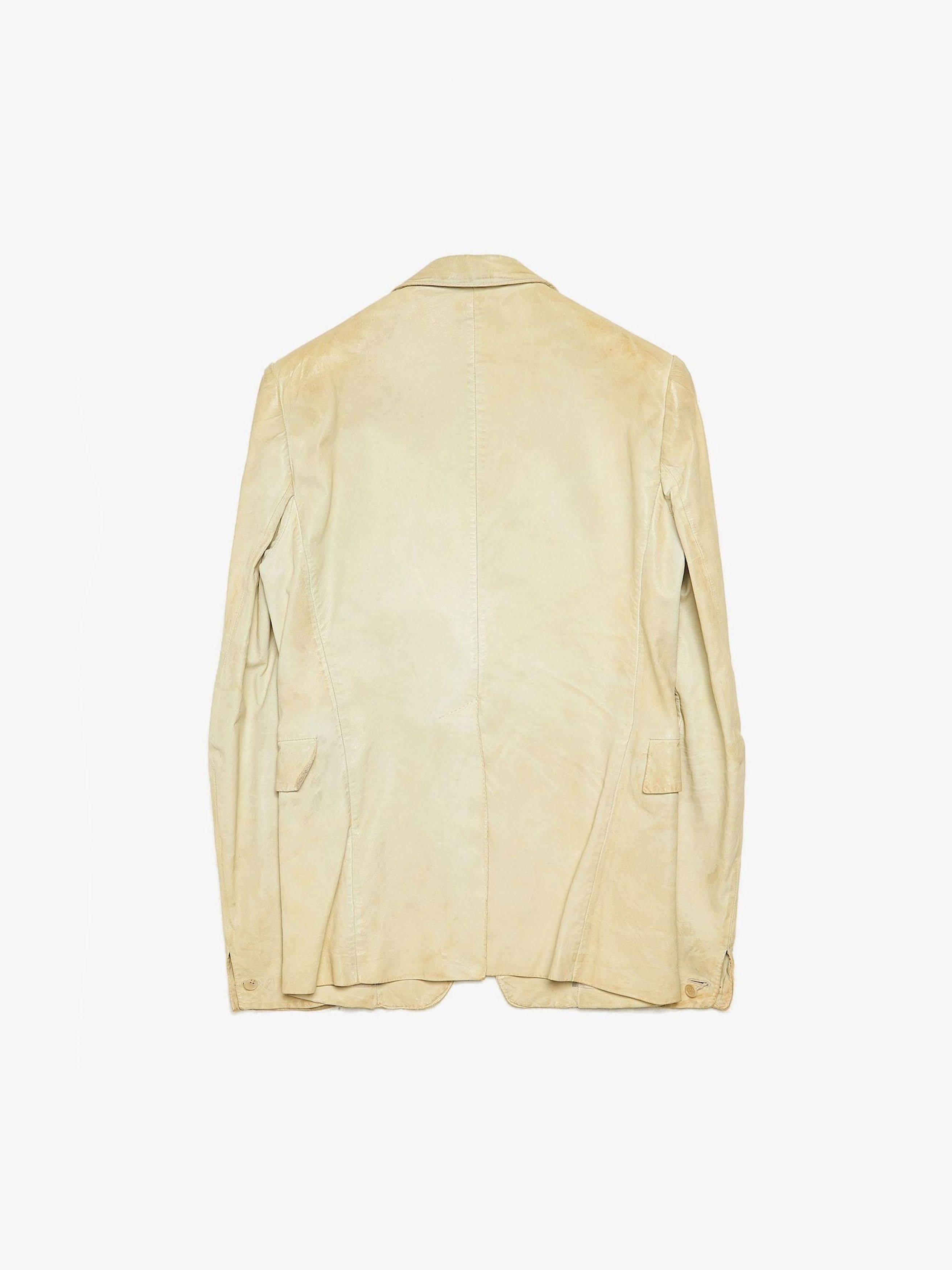 Carol Christian Poell Milk LM/260 ROOLS-PTC/33 Leather Blazer Jacket Size 50R - 2 Thumbnail