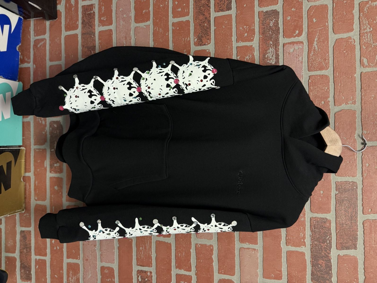 Sp5der Sp5der WorldWide Gem Rhinestone Hoodie Size L (NEW) Size US L / EU 52-54 / 3 - 11 Thumbnail