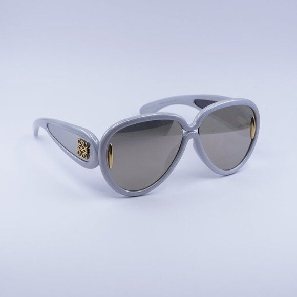 Loewe Loewe LW40132I 24C Sunglasses Grey Aviator Frame Size ONE SIZE - 4 Thumbnail