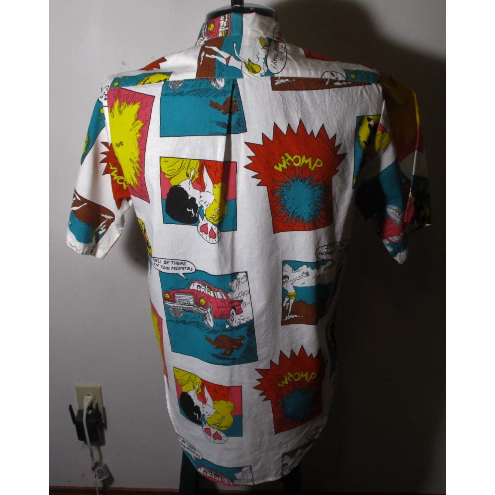 Vintage BON HOMME White Short Sleeve "Comic Strip" Shirt Size S Size US S / EU 44-46 / 1 - 5 Thumbnail