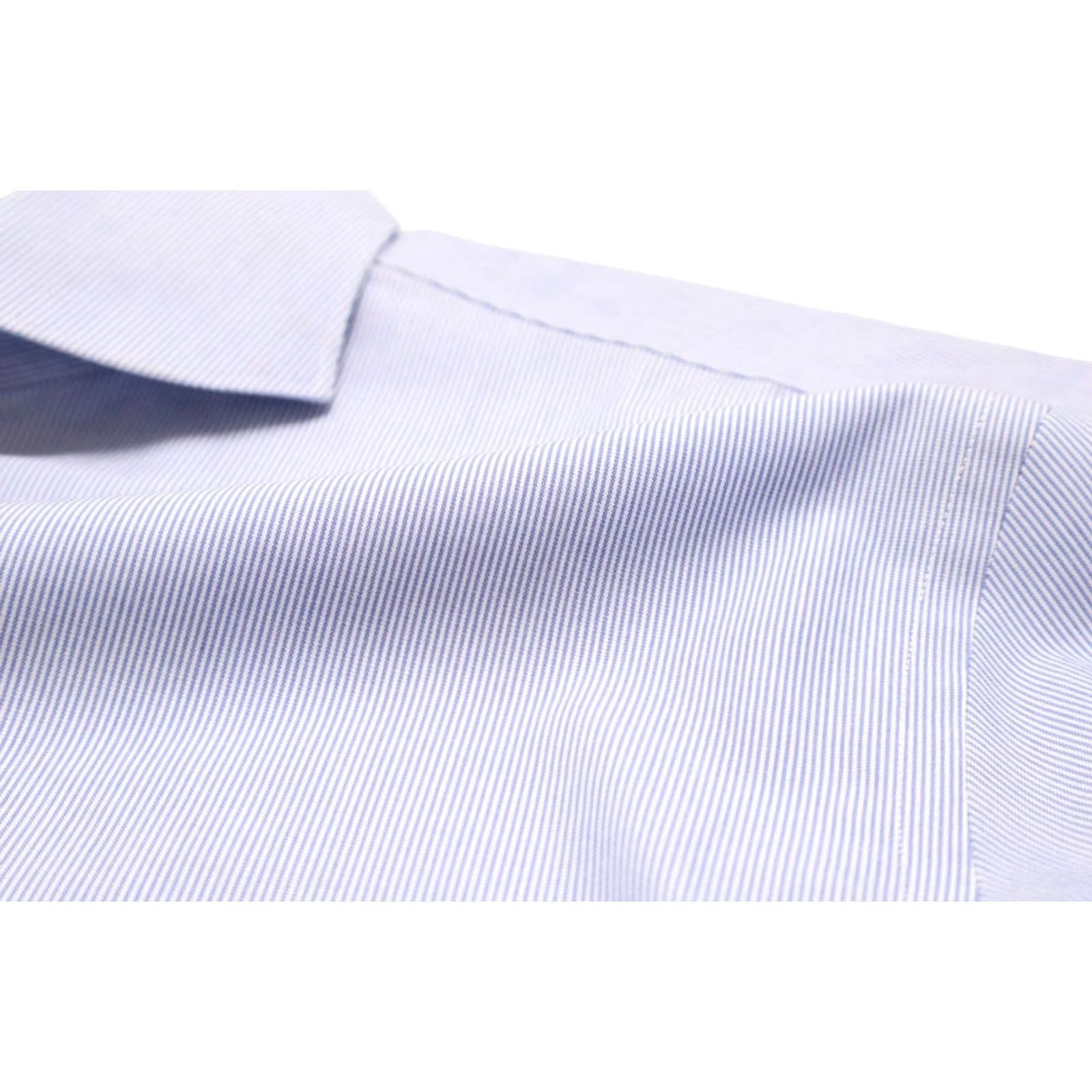 Suitsupply Suitsupply Try On Extra Slim Fit Formal Shirt Men's 41 / 16 Cutaway Pinstripe Shirt Adults Blue Pinstripe Formal Button-Up Size 42R - 6 Thumbnail