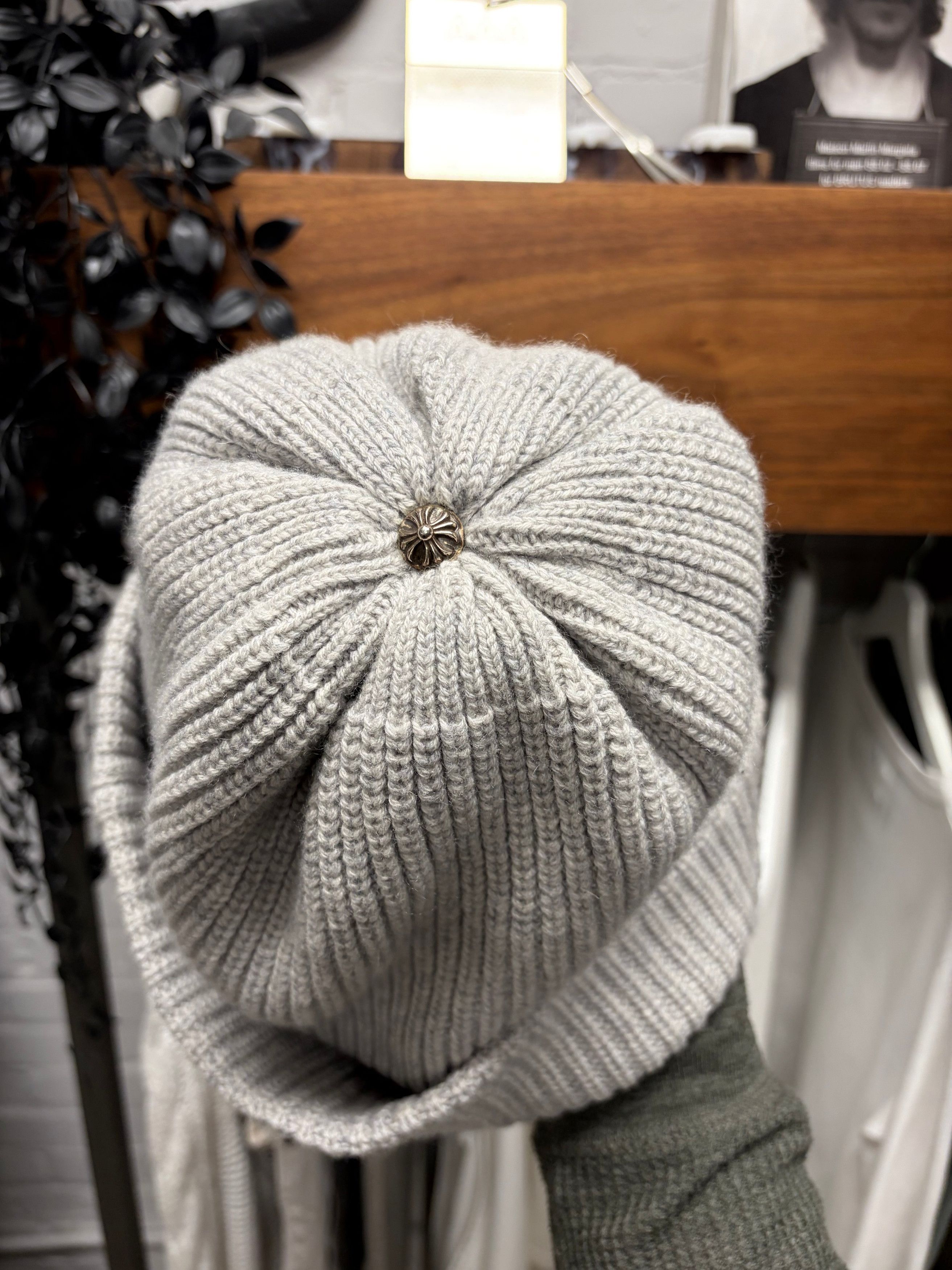 Chrome Hearts Chrome Hearts Lambskin Leather ‘Star Patch’ Cashmere Beanie Size ONE SIZE - 4 Thumbnail