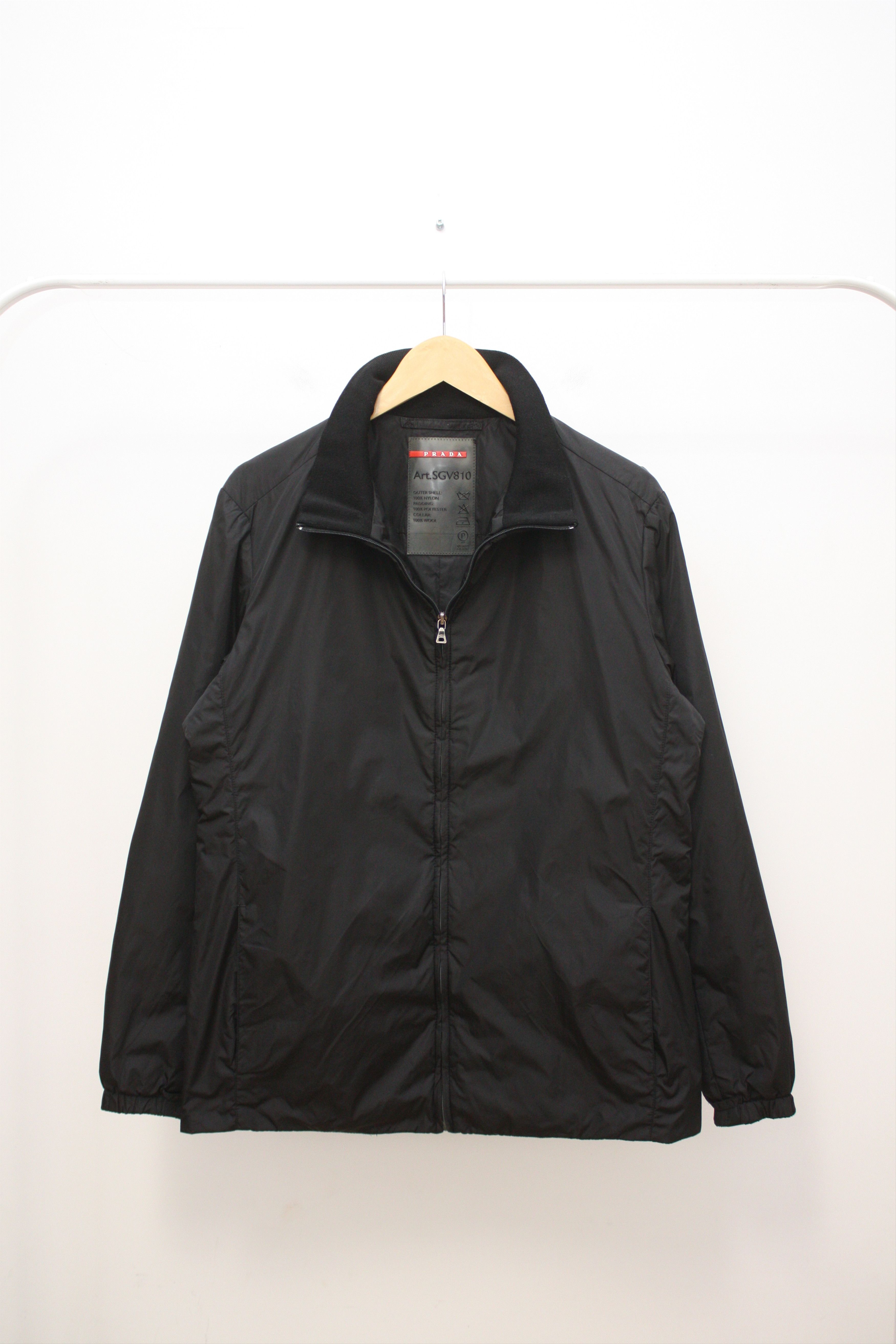 Prada Prada Lightweight Black Nylon Jacket Art.SGV810 Men's 50 Size US M / EU 48-50 / 2 - 2 Thumbnail