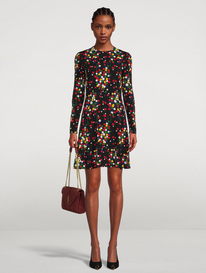 Saint Laurent Paris o1y0126 Mini Dress in Multicolor Size M / US 6-8 / IT 42-44 - 2 Thumbnail
