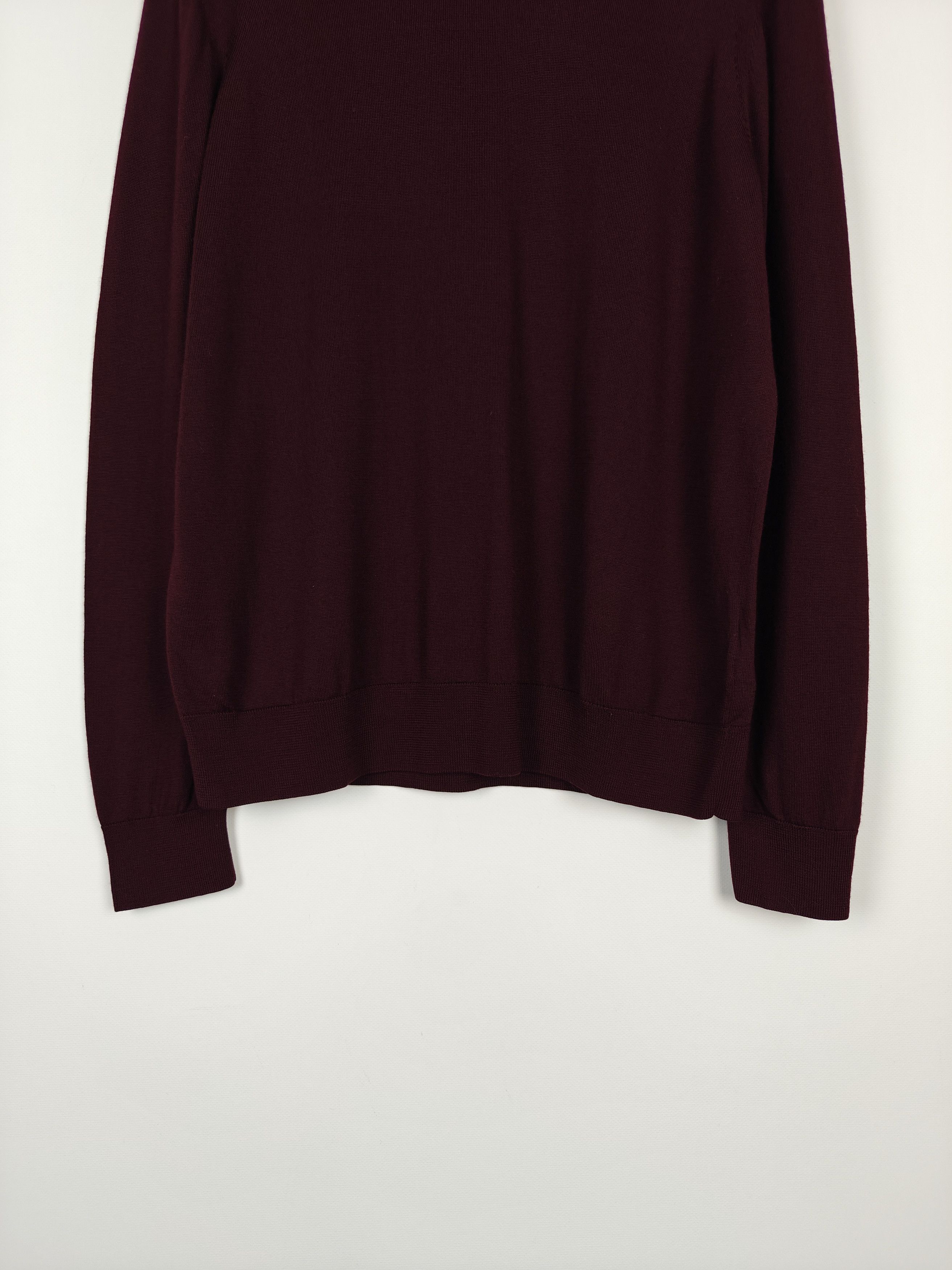Arket Arket Knit Sweater Wool Pullover Crewneck Burgundy M Size US M / EU 48-50 / 2 - 3 Thumbnail